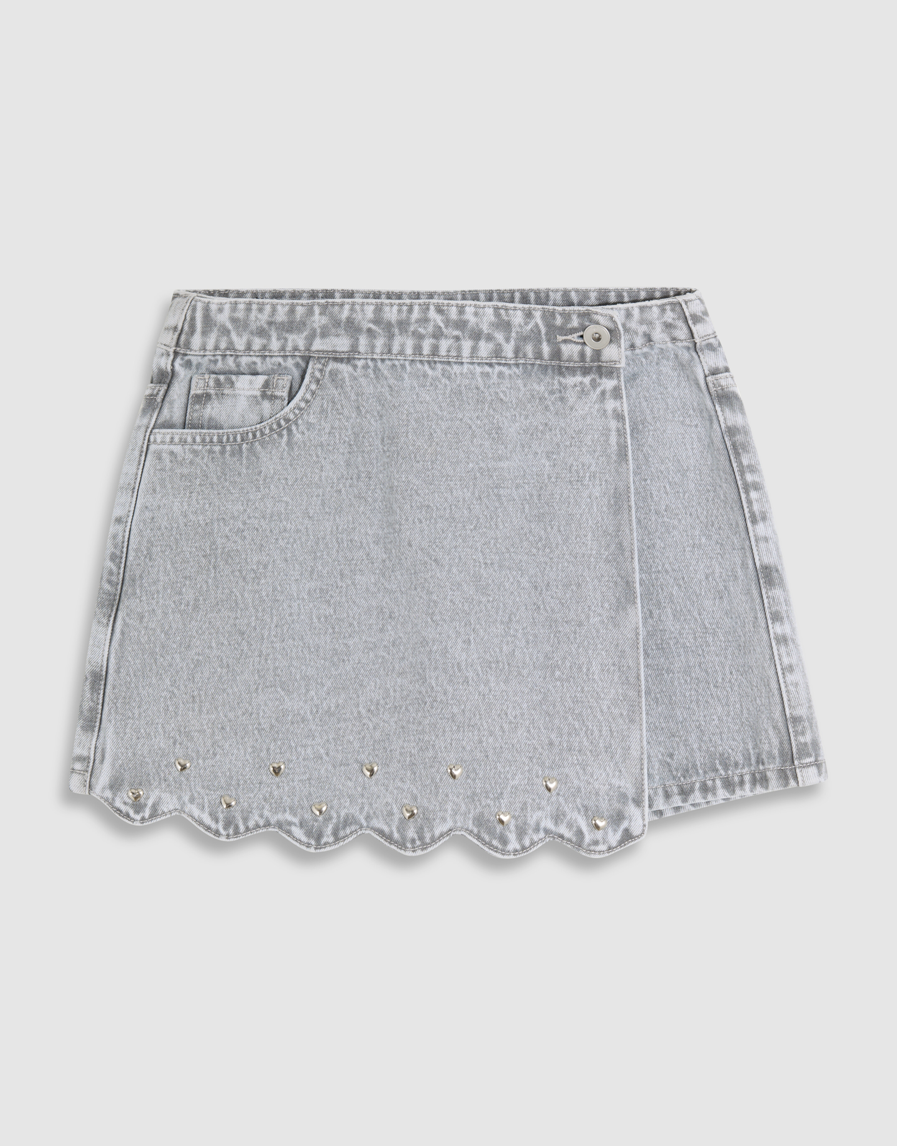 Heart Wrap Skort Lichtgrijs SHOEBY GIRLS