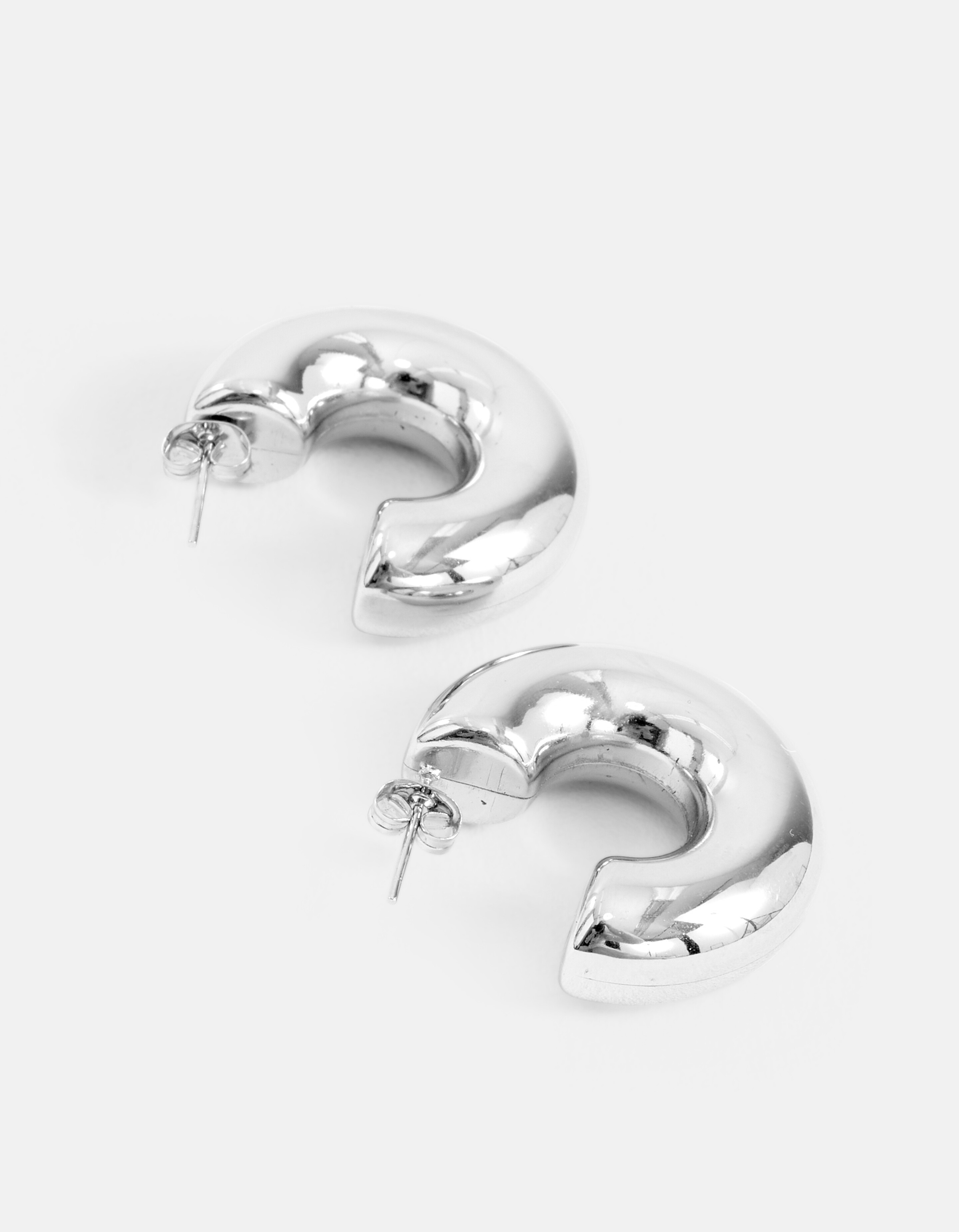 Bulky Hoop Oorbellen Zilver SHOEBY ACCESSOIRES