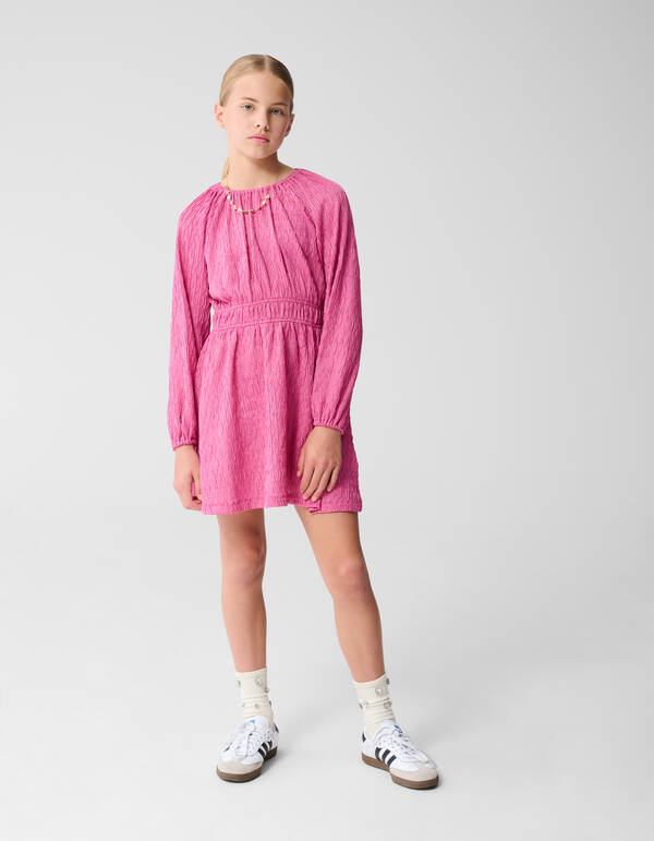Wavy Structuur Jurk Roze SHOEBY GIRLS