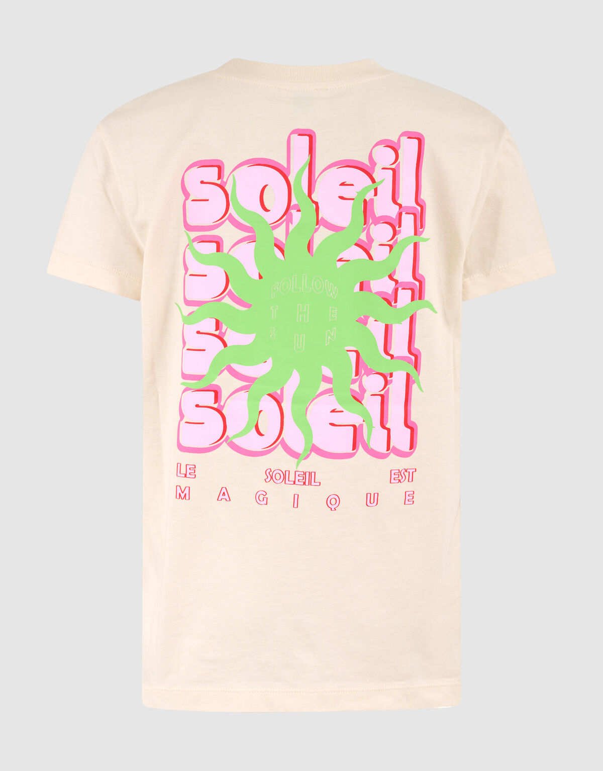 Soleil Artwork T-shirt Gebroken Wit SHOEBY GIRLS