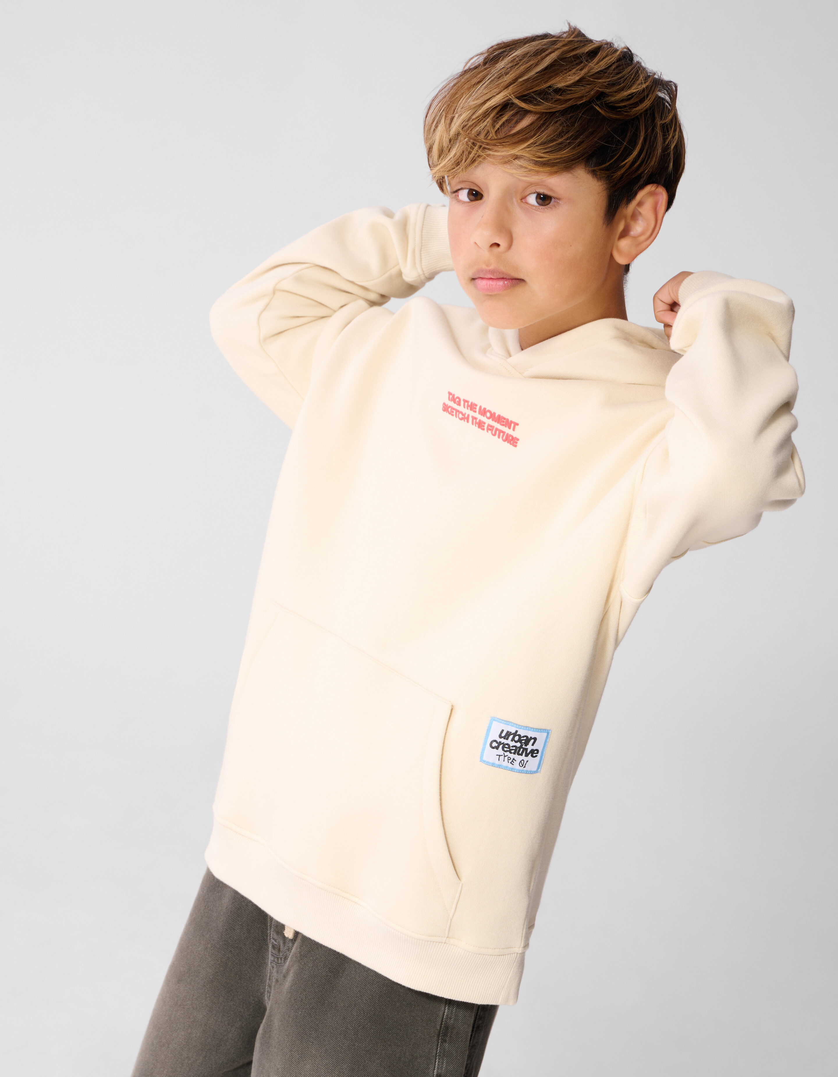 Sketch Hoodie Zand SHOEBY BOYS