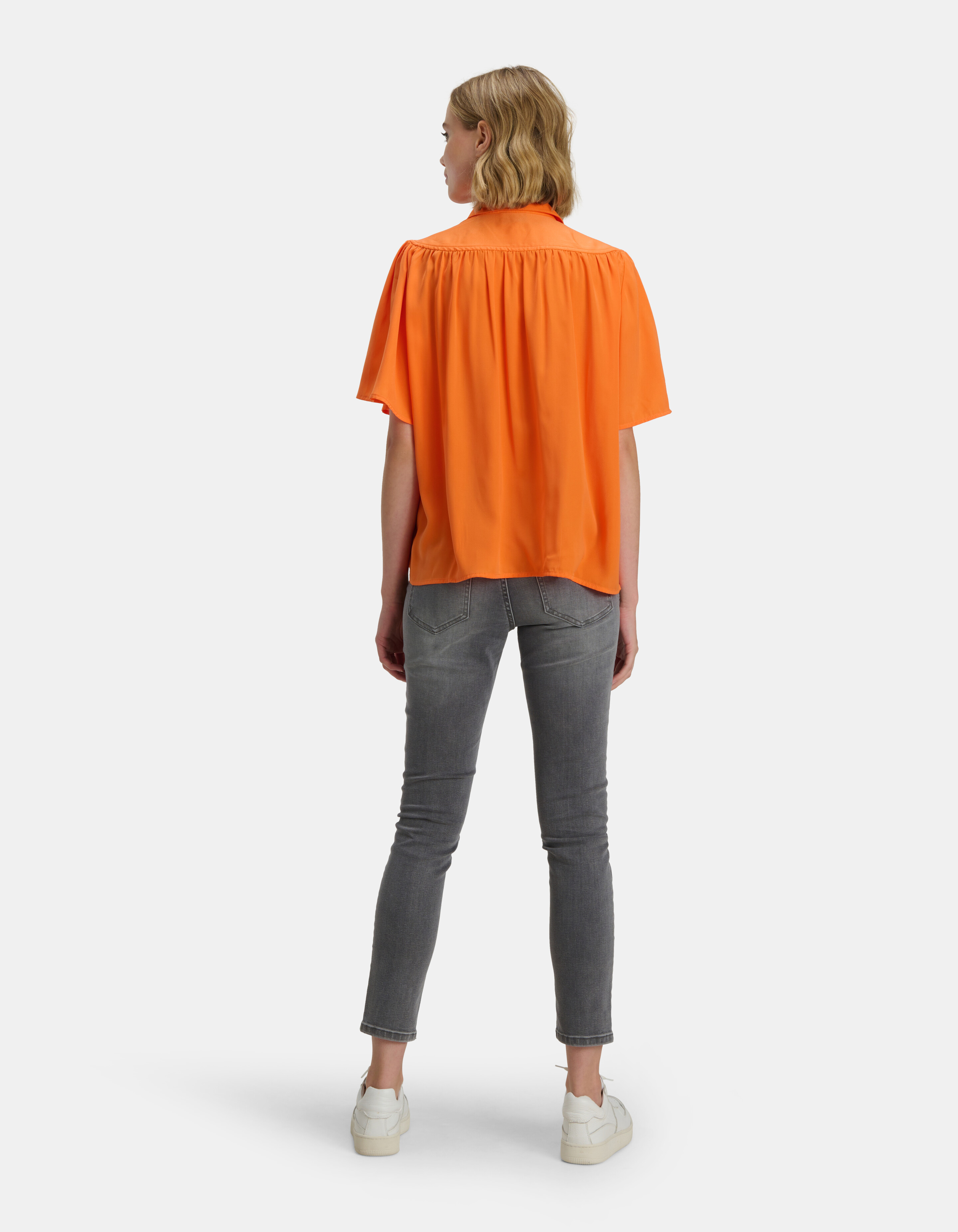 Oversized Satijnen Blouse Oranje SHOEBY WOMEN