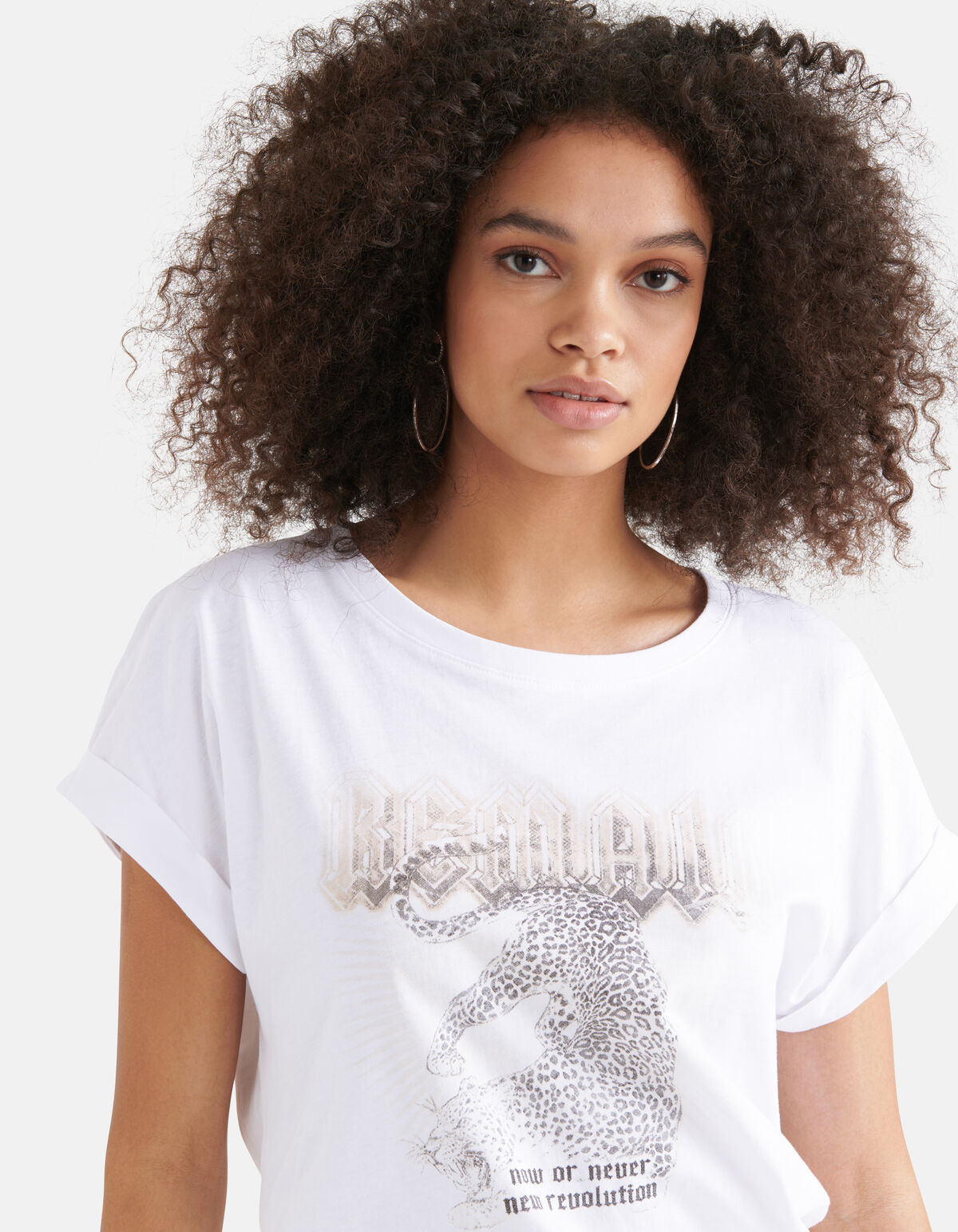 Printed T-shirt Wit SHOEBY WOMEN