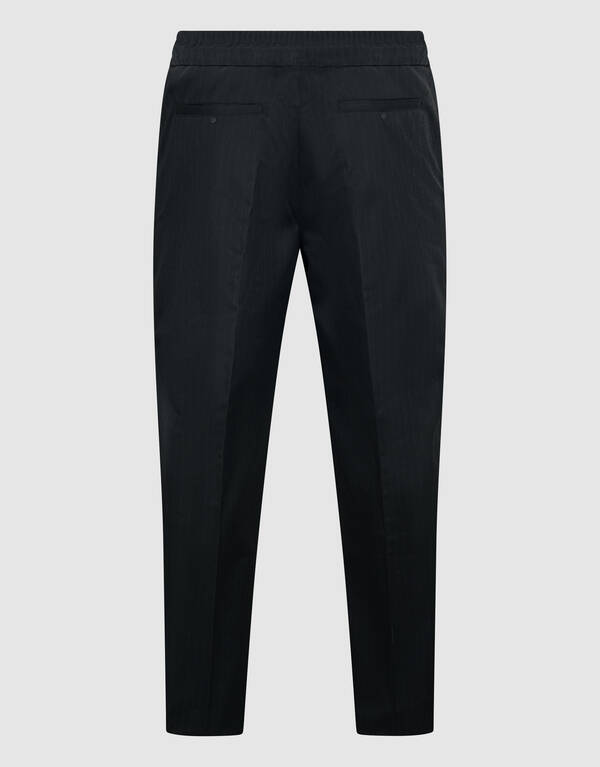 Pinstripe Tapered Fit Broek Zwart SHOEBY MEN