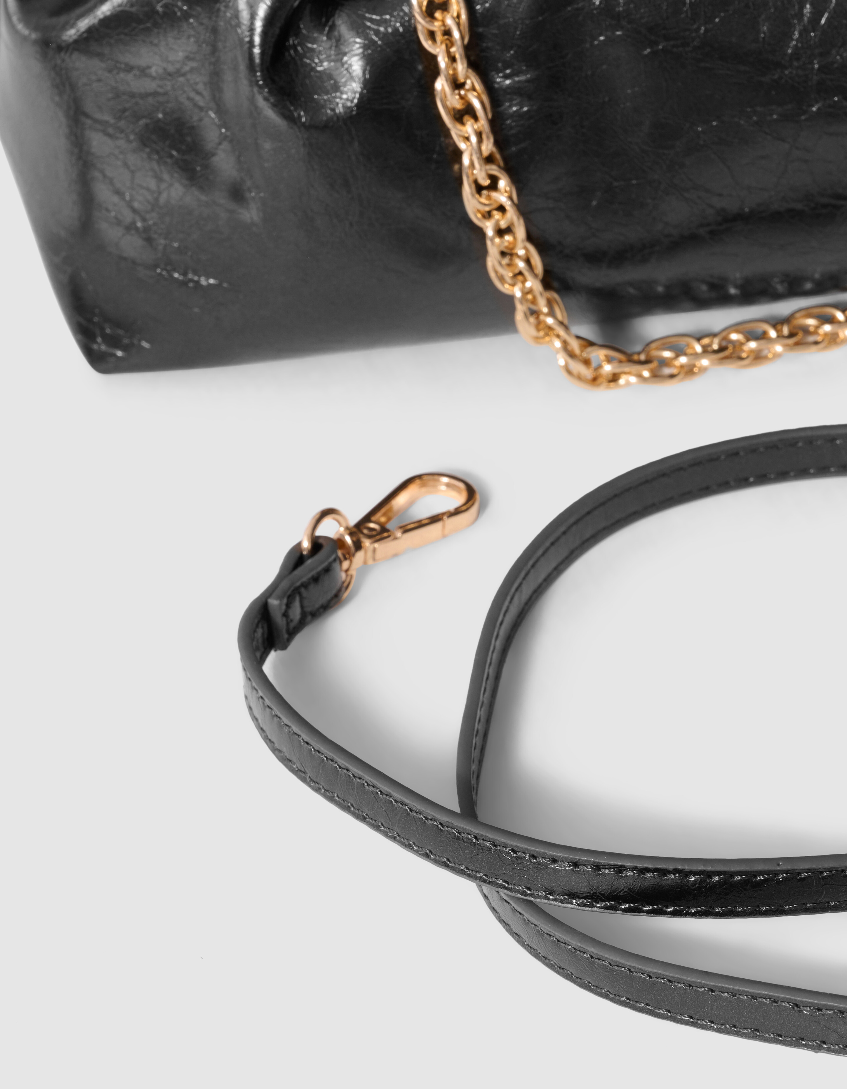 Shiny Chain Clutch Donkergrijs SHOEBY ACCESSOIRES