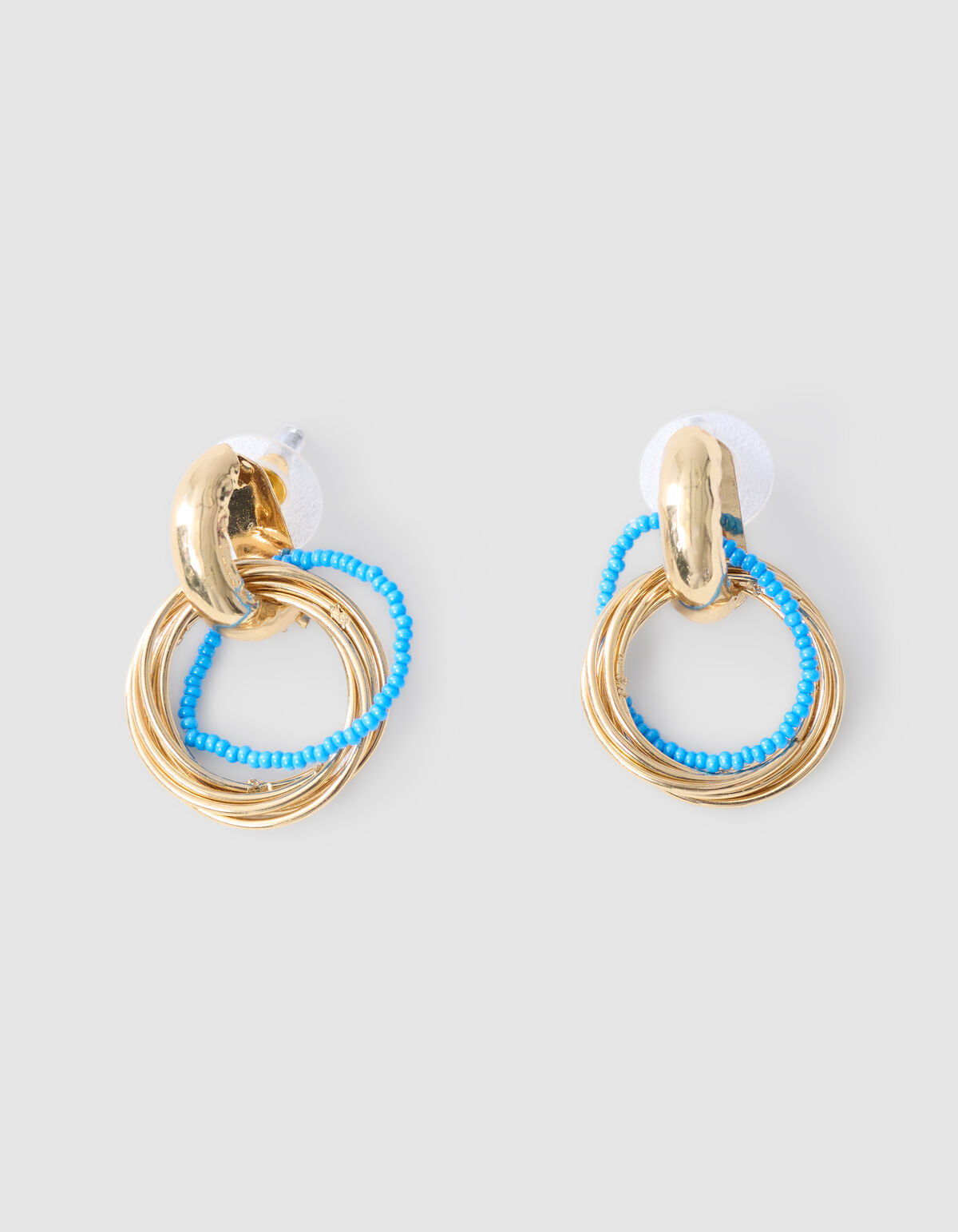 Beaded Ring Oorbellen Blauw SHOEBY ACCESSOIRES