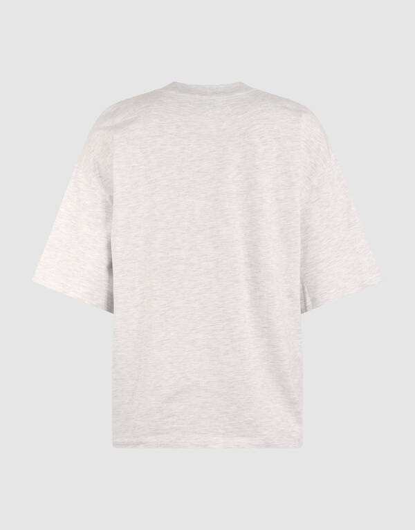 Oversized Magazine Artwork T-shirt Lichtgrijs SHOEBY WOMEN