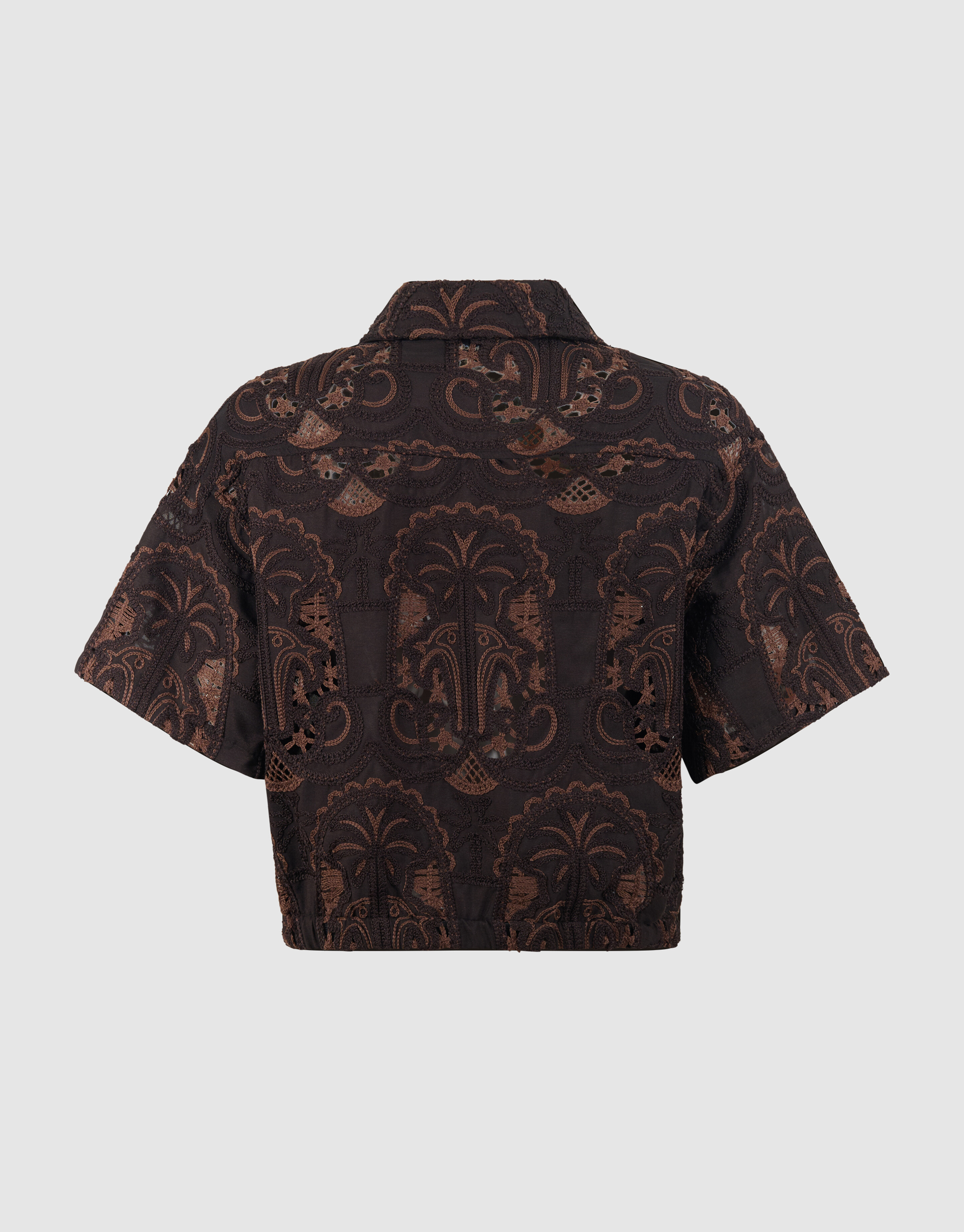 Embroidery Blouse Donkerbruin By Mieke SHOEBY WOMEN