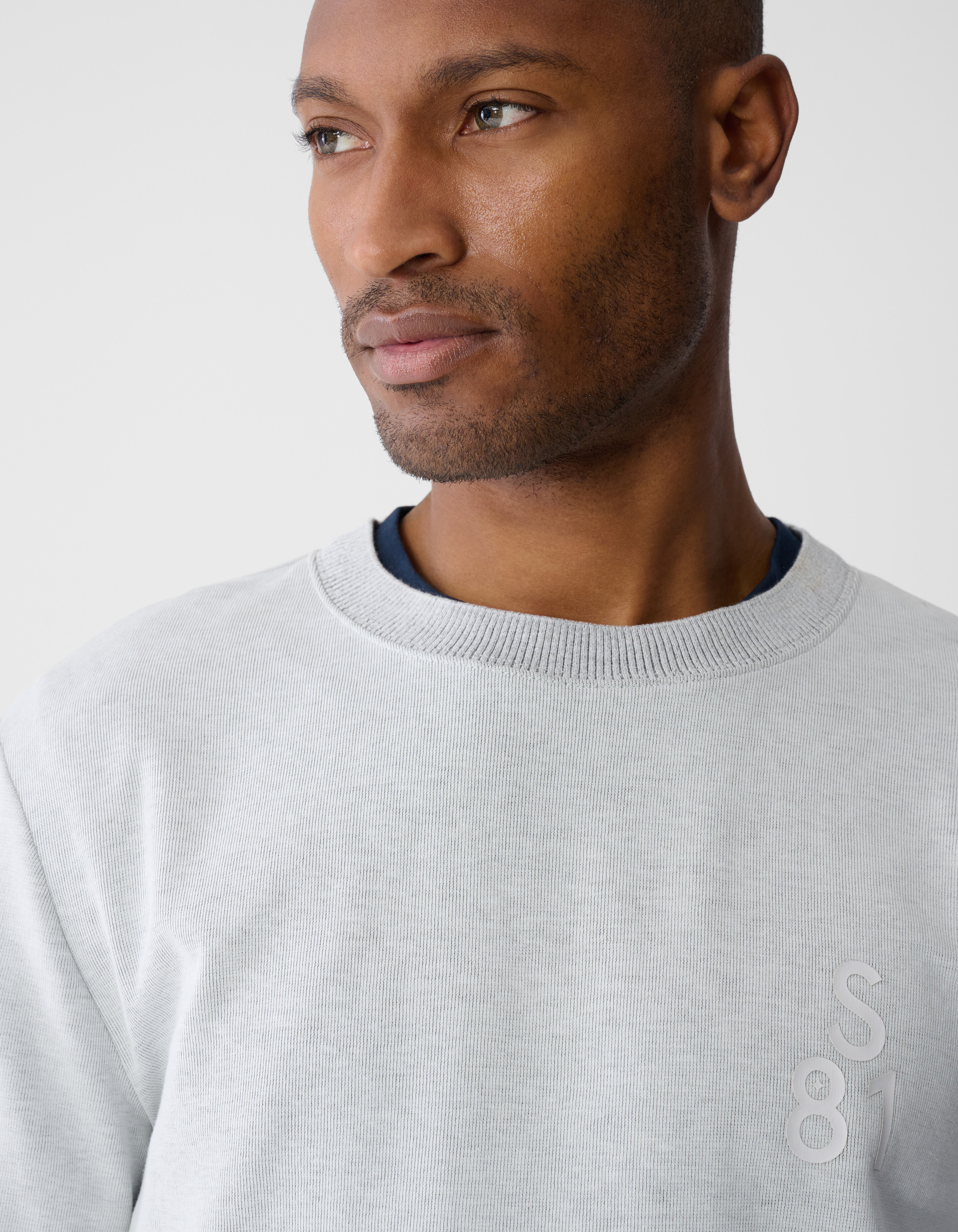 Embossed Logo Sweater Lichtgrijs SHOEBY MEN