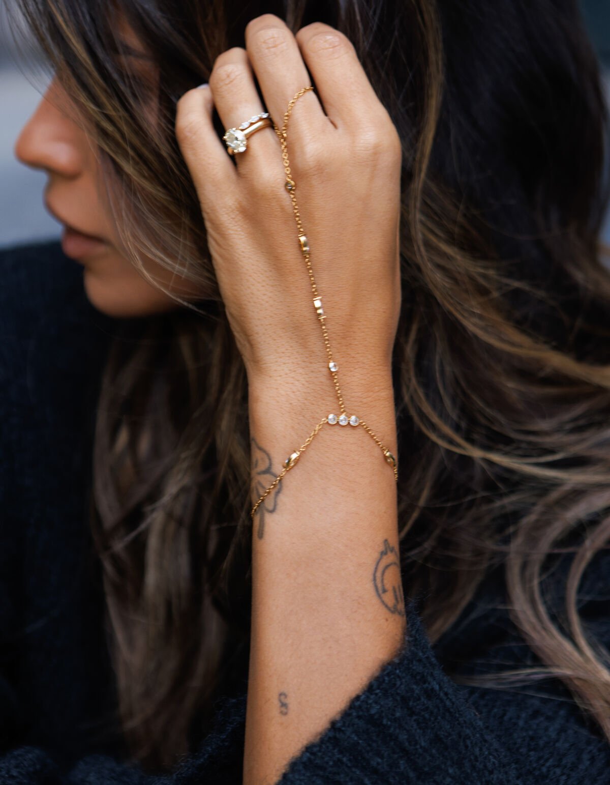 Hand Chain Goud By Monica SHOEBY ACCESSOIRES