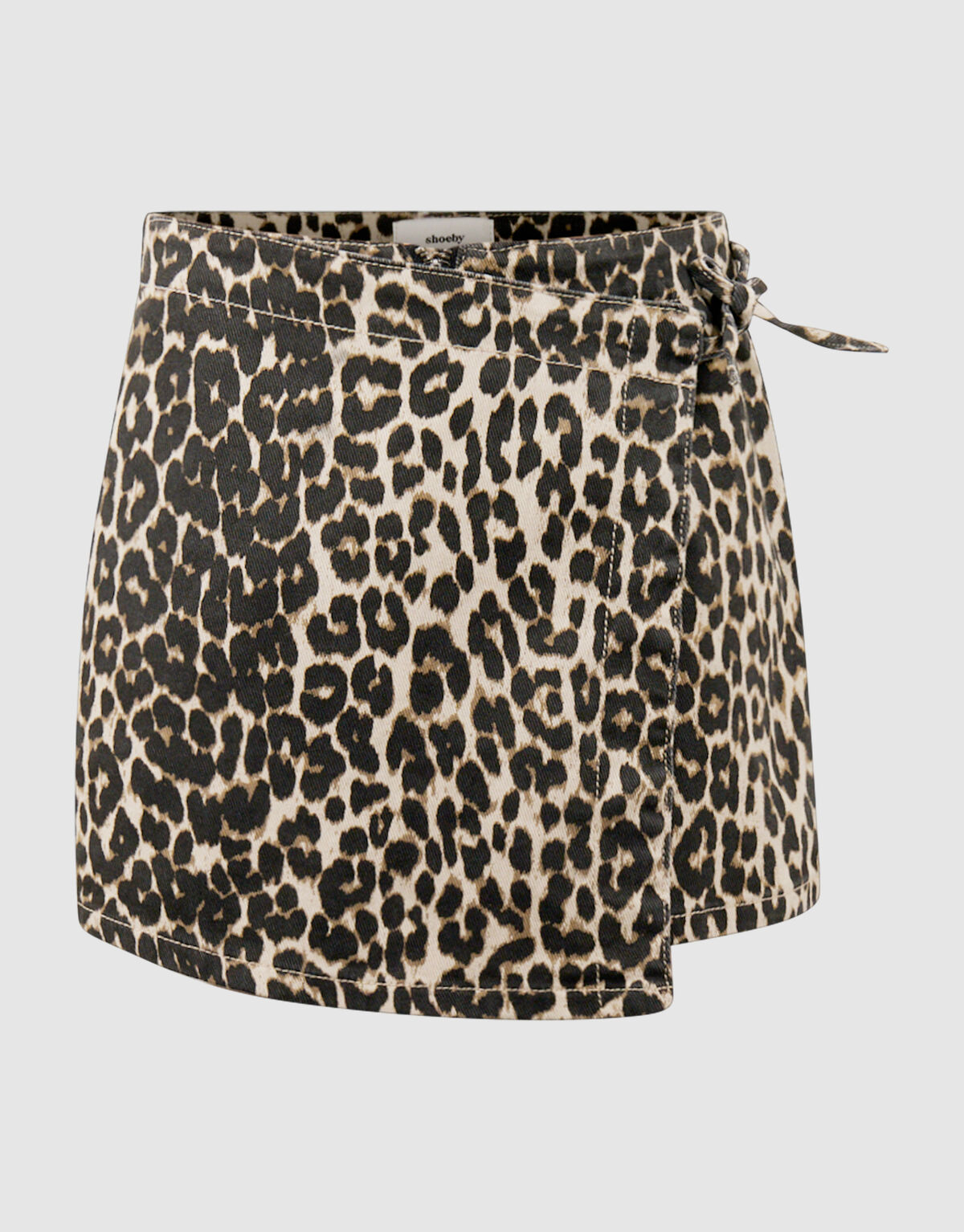 Denim Leopard Skort Bruin SHOEBY GIRLS