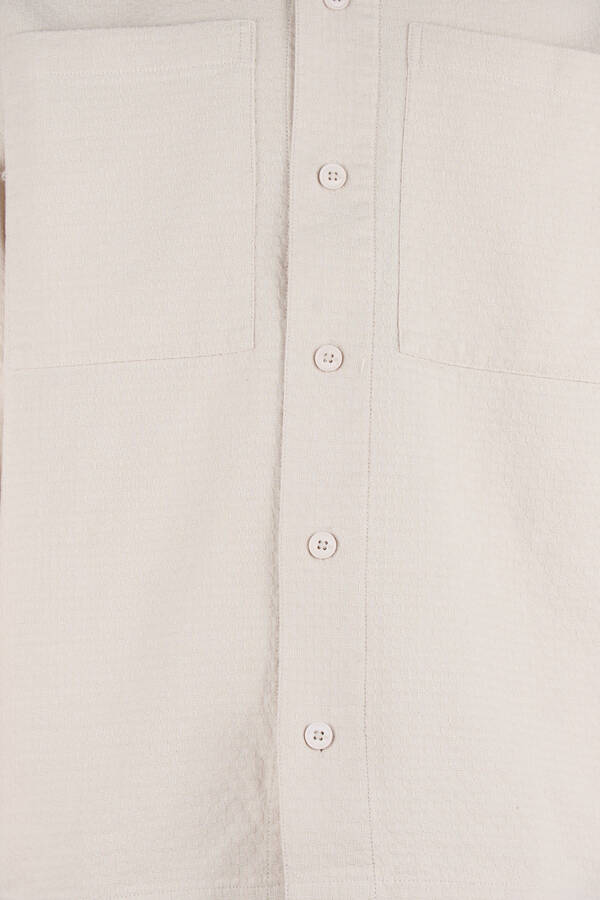 Block Jacquard Overshirt Lichtgrijs SHOEBY MEN