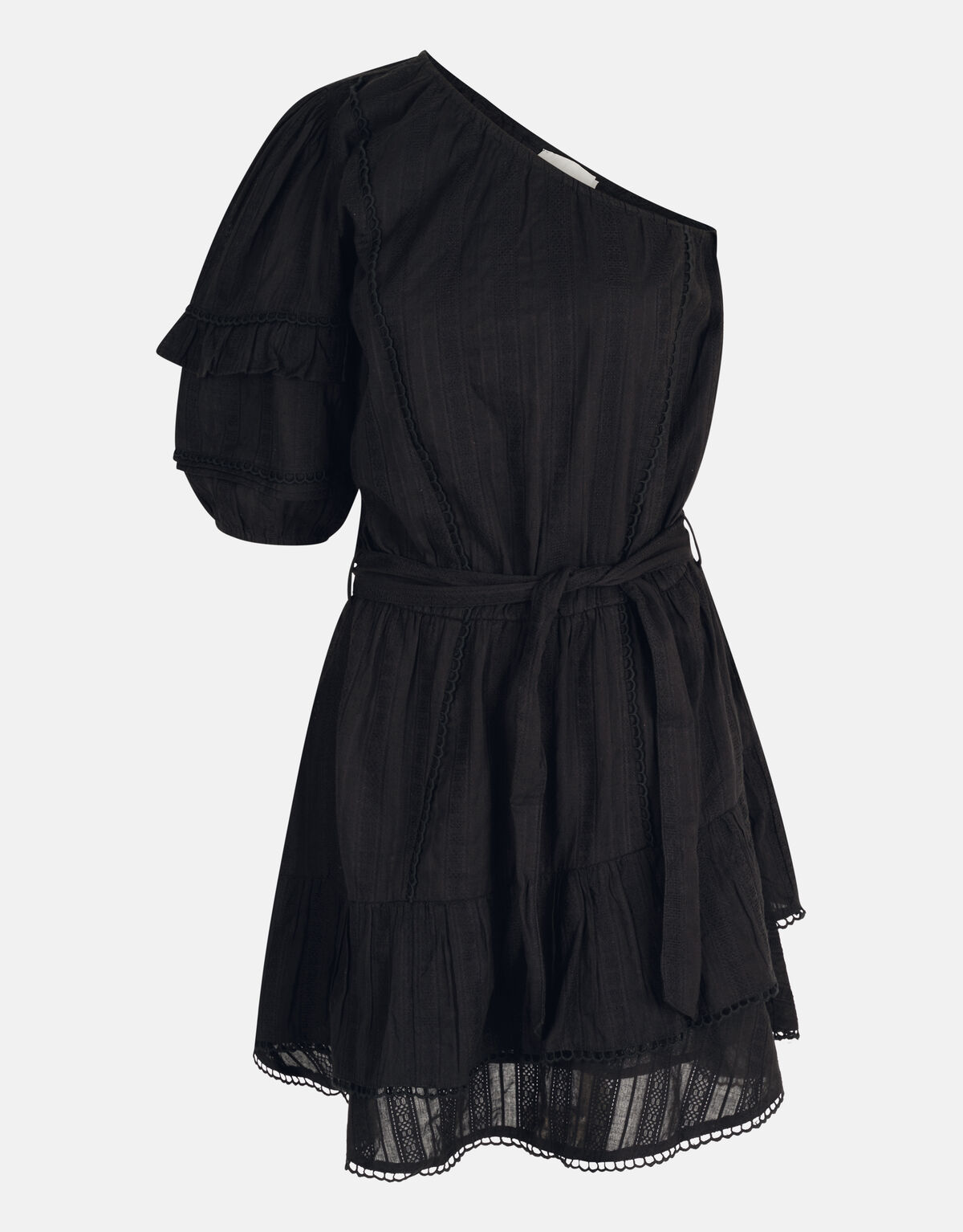 One Shoulder Jurk Zwart SHOEBY WOMEN