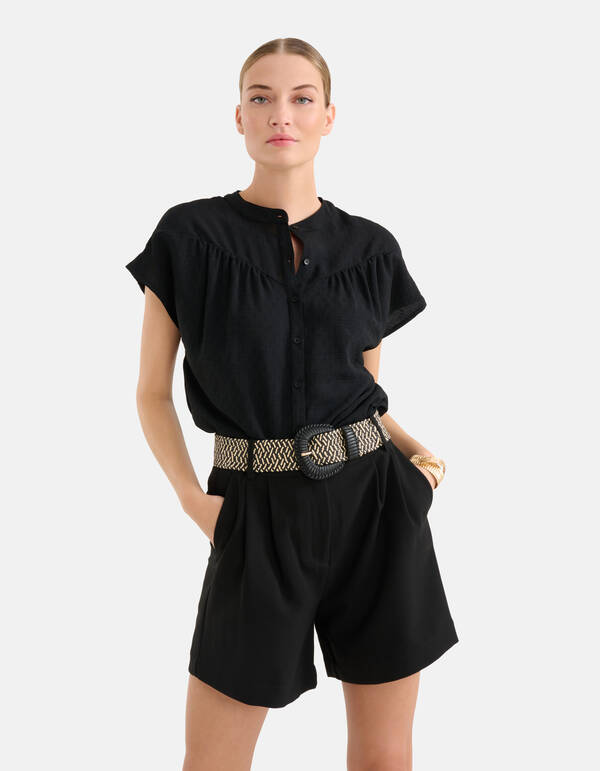 Relaxed Fit Top Zwart SHOEBY WOMEN