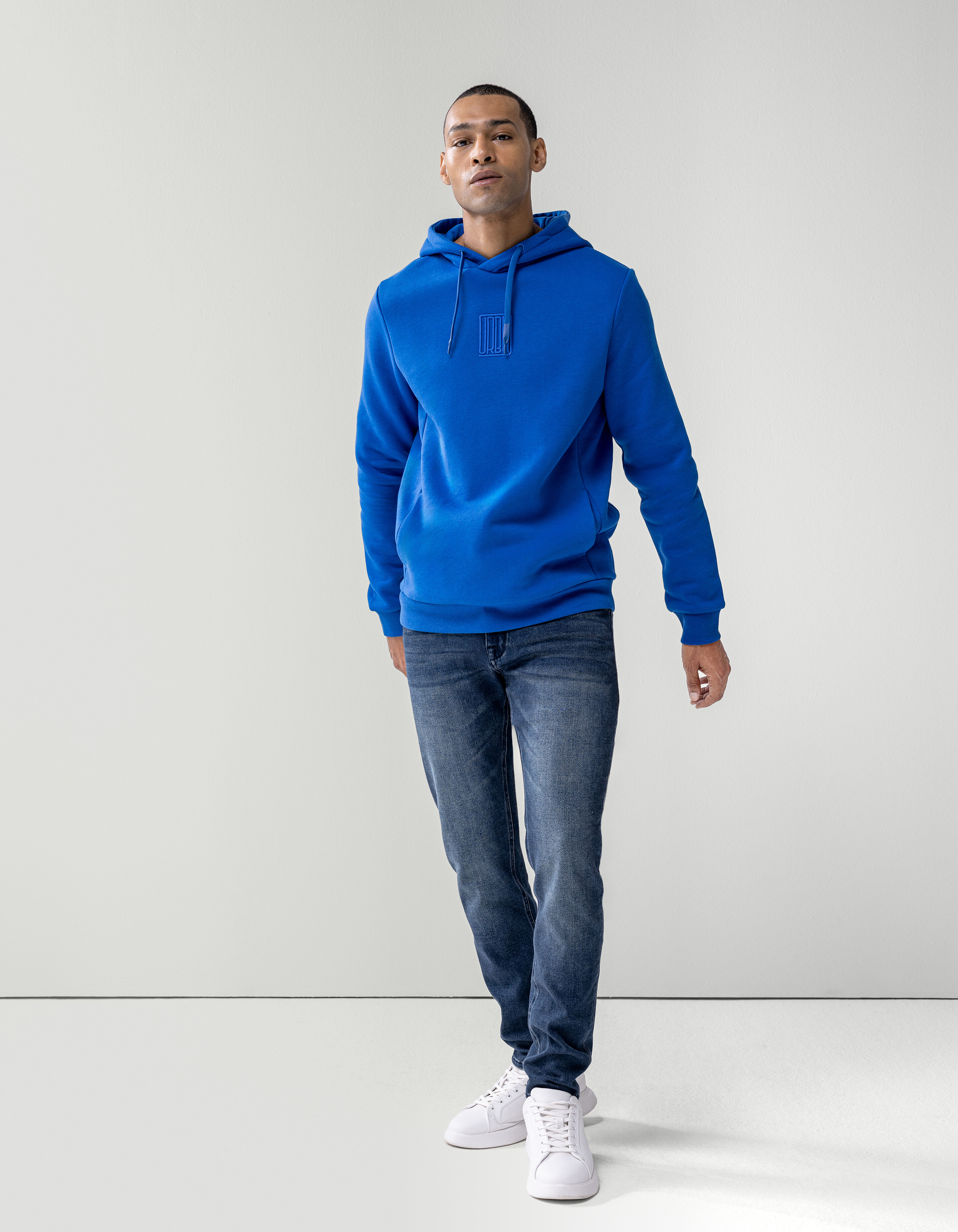 Embroidery Hoodie Blauw SHOEBY MEN