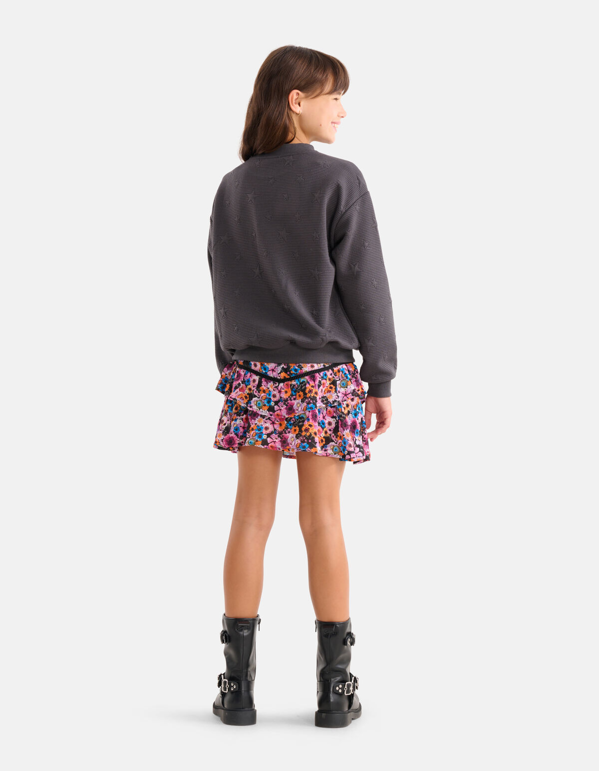 Sterren Sweater Donkergrijs SHOEBY GIRLS