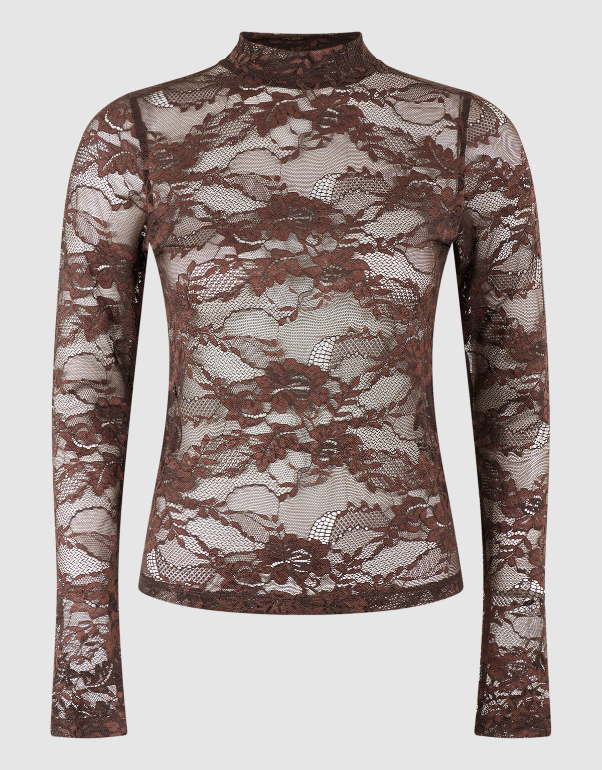 Kanten Top Donkerbruin SHOEBY WOMEN