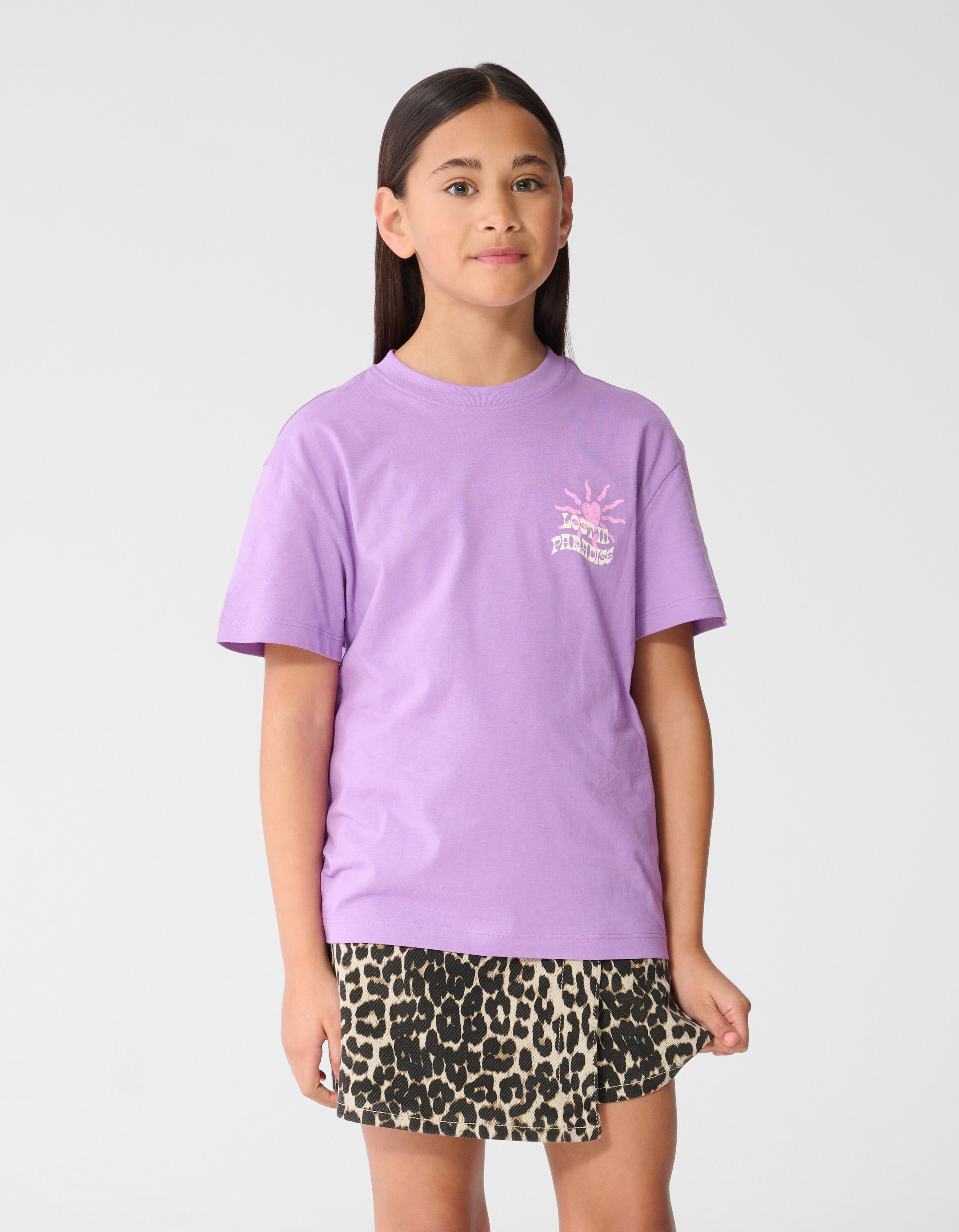 Tropical Bliss Artwork T-shirt Paars SHOEBY GIRLS