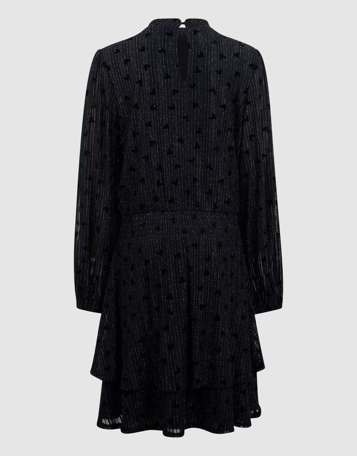 Mesh Heart Mini Jurk Zwart SHOEBY GIRLS