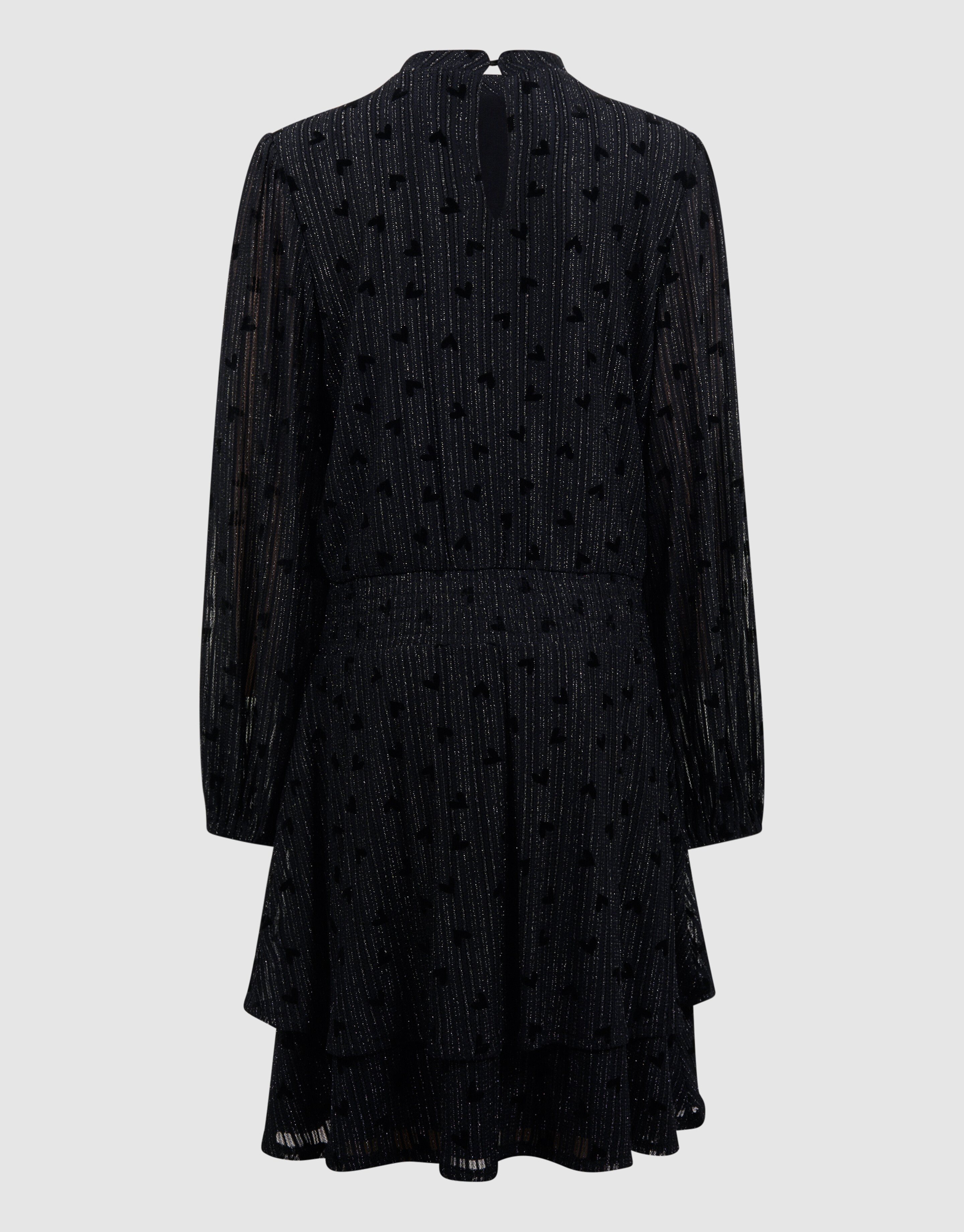 Mesh Heart Mini Jurk Zwart SHOEBY GIRLS