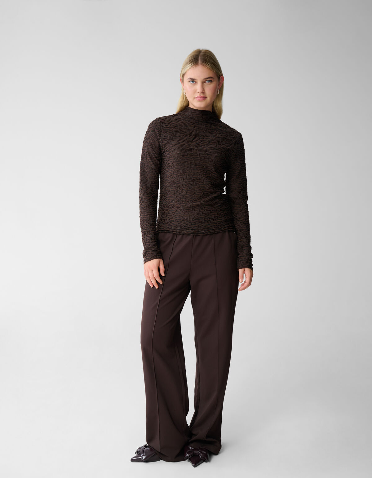 Crinkle Top Donkerbruin SHOEBY WOMEN