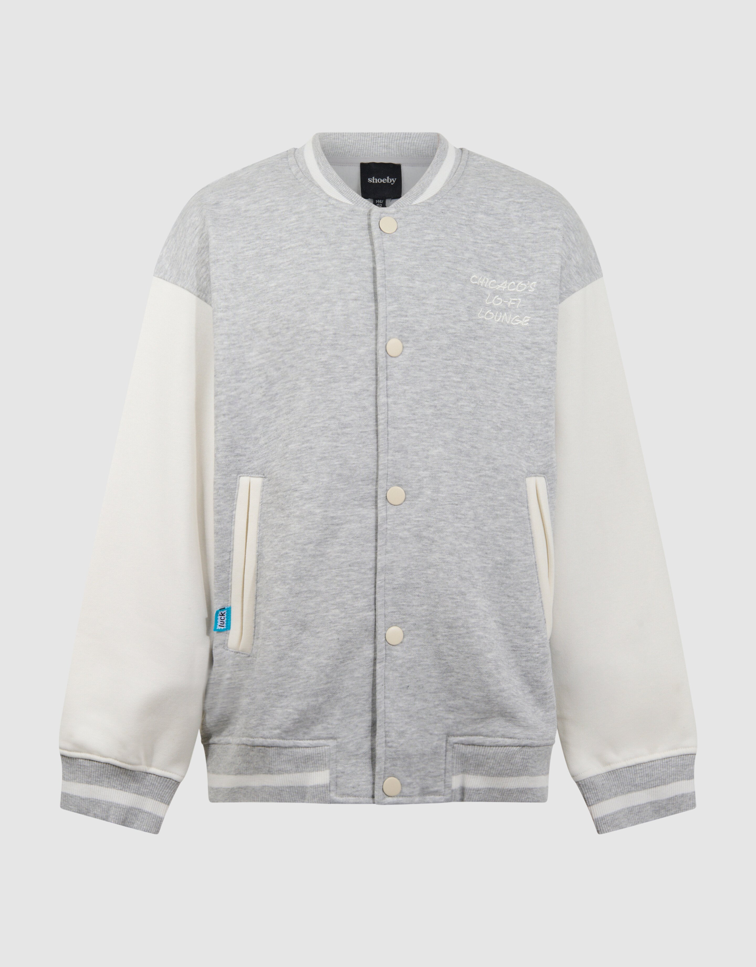 Varsity Bomber Sweat Jack Lichtgrijs SHOEBY BOYS