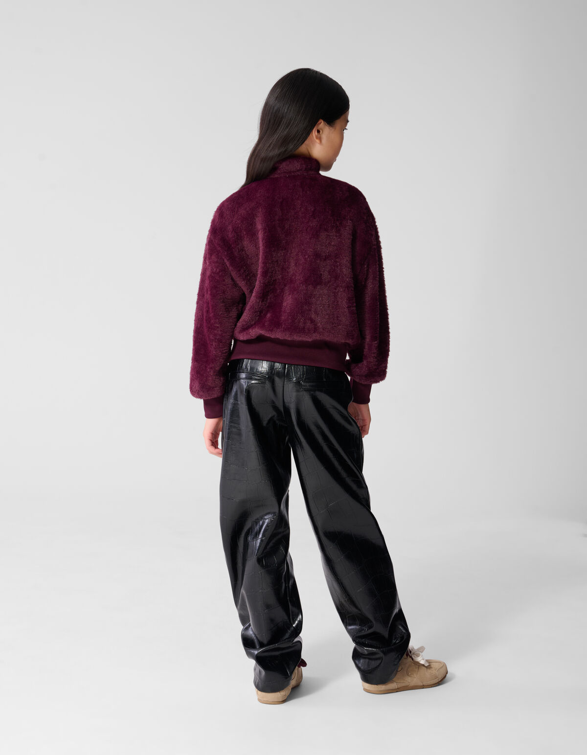 Fluffy Sporty Vest Donkerrood SHOEBY GIRLS