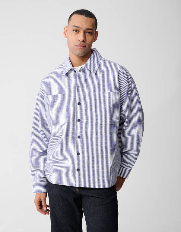 Pinstripe Overshirt Blauw SHOEBY MEN