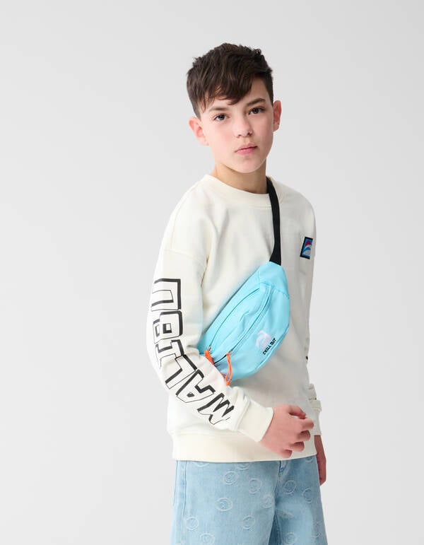 Wave Artwork Sweater Gebroken Wit SHOEBY BOYS