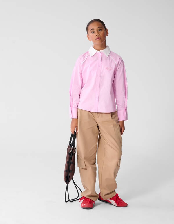 Piping Blouse Lichtroze SHOEBY GIRLS