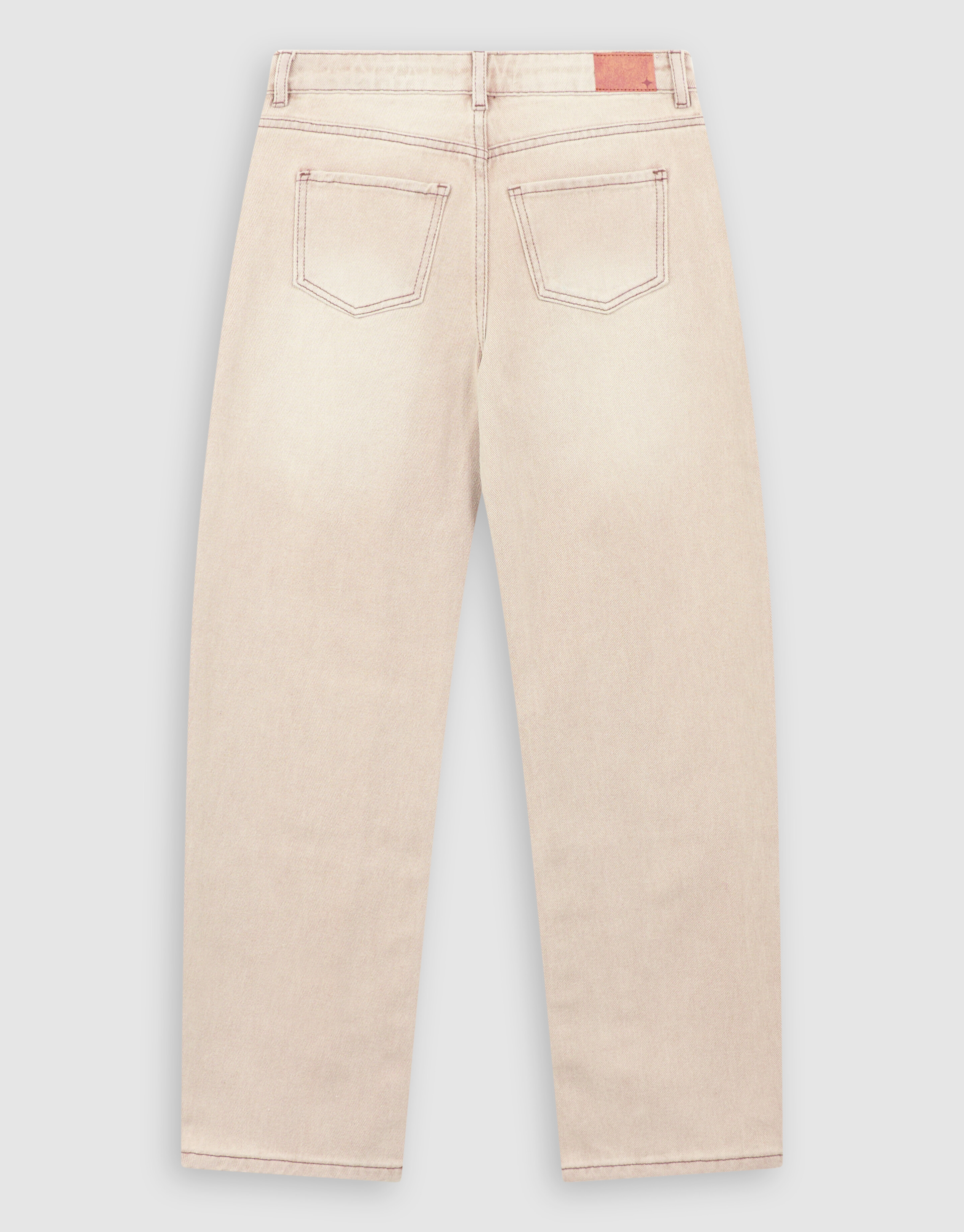 Strass Barrel Fit Jeans Zand SHOEBY GIRLS