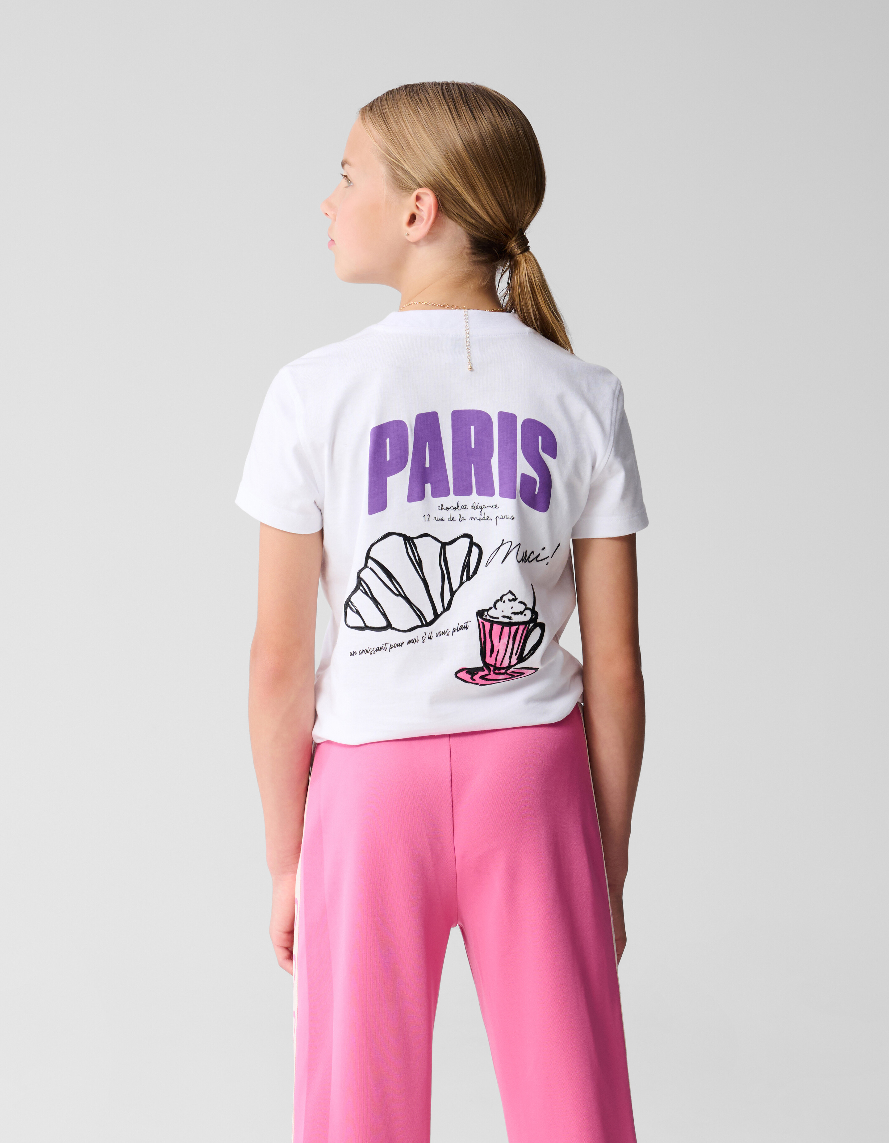 Parijs Artwork T-shirt Wit SHOEBY GIRLS