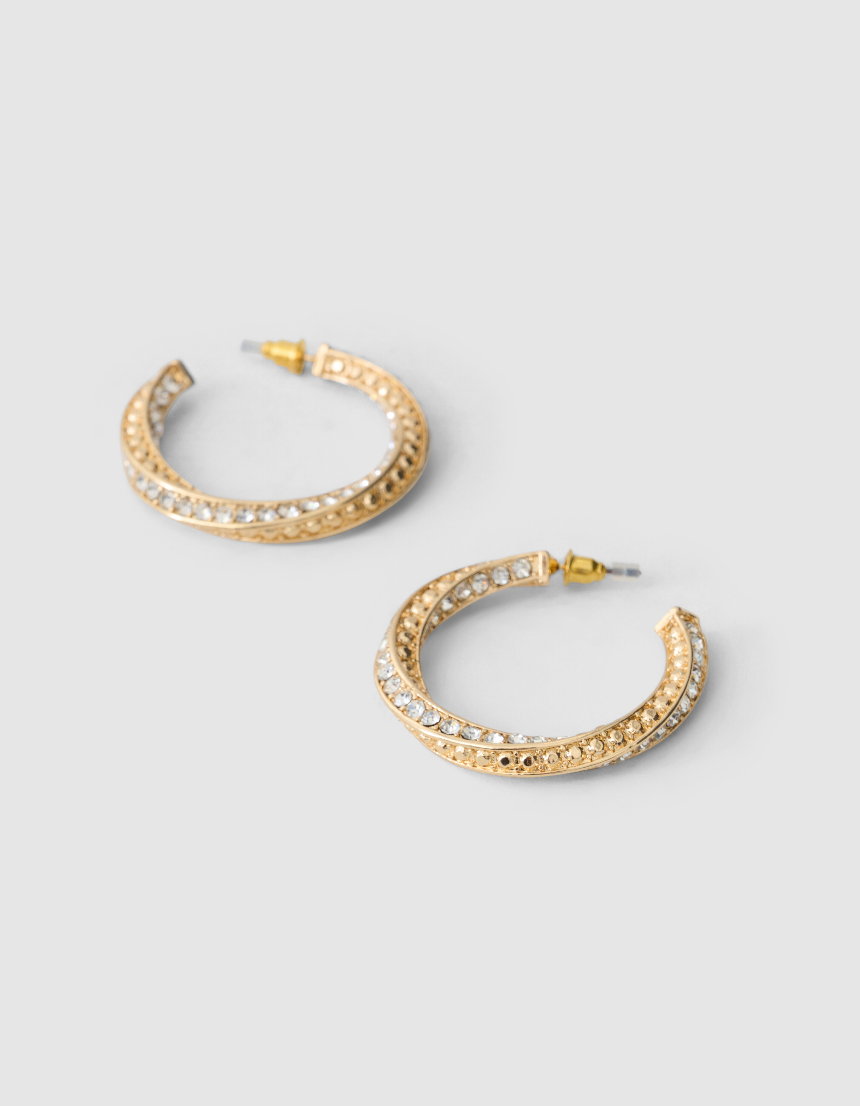 Twisted Strass Oorbellen Goud SHOEBY ACCESSOIRES