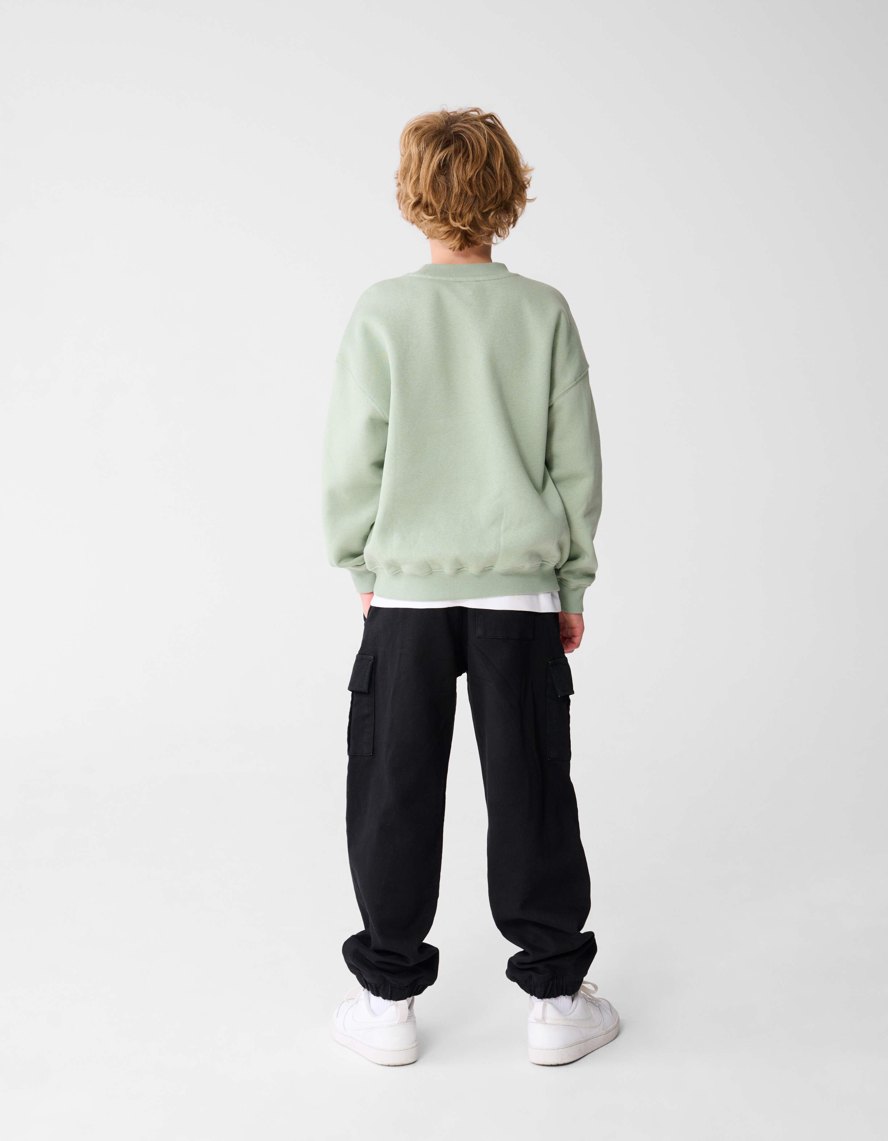 Loose Fit Cargo Broek Donkergrijs SHOEBY BOYS