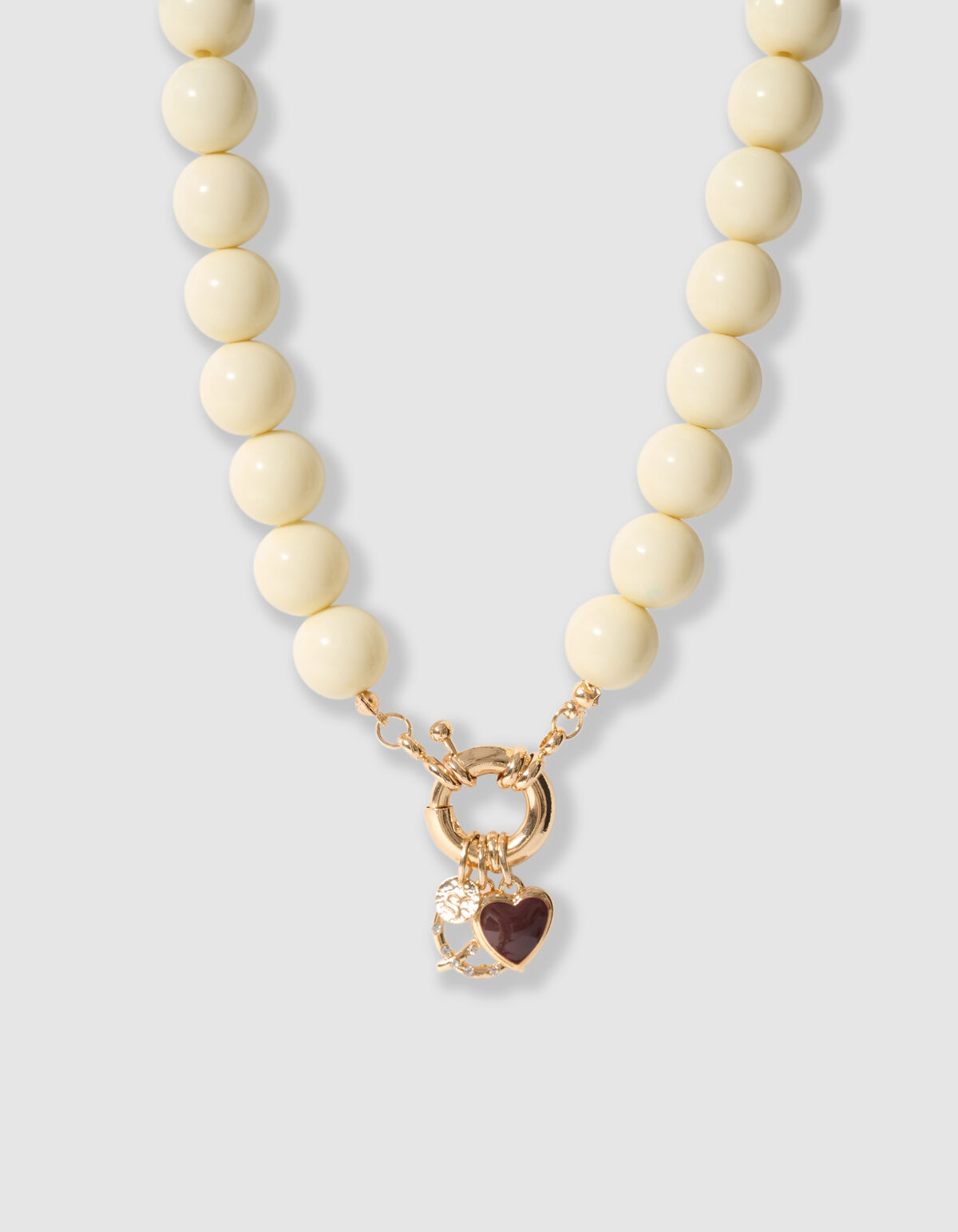 Beaded Charm Ketting Lichtgeel SHOEBY ACCESSOIRES