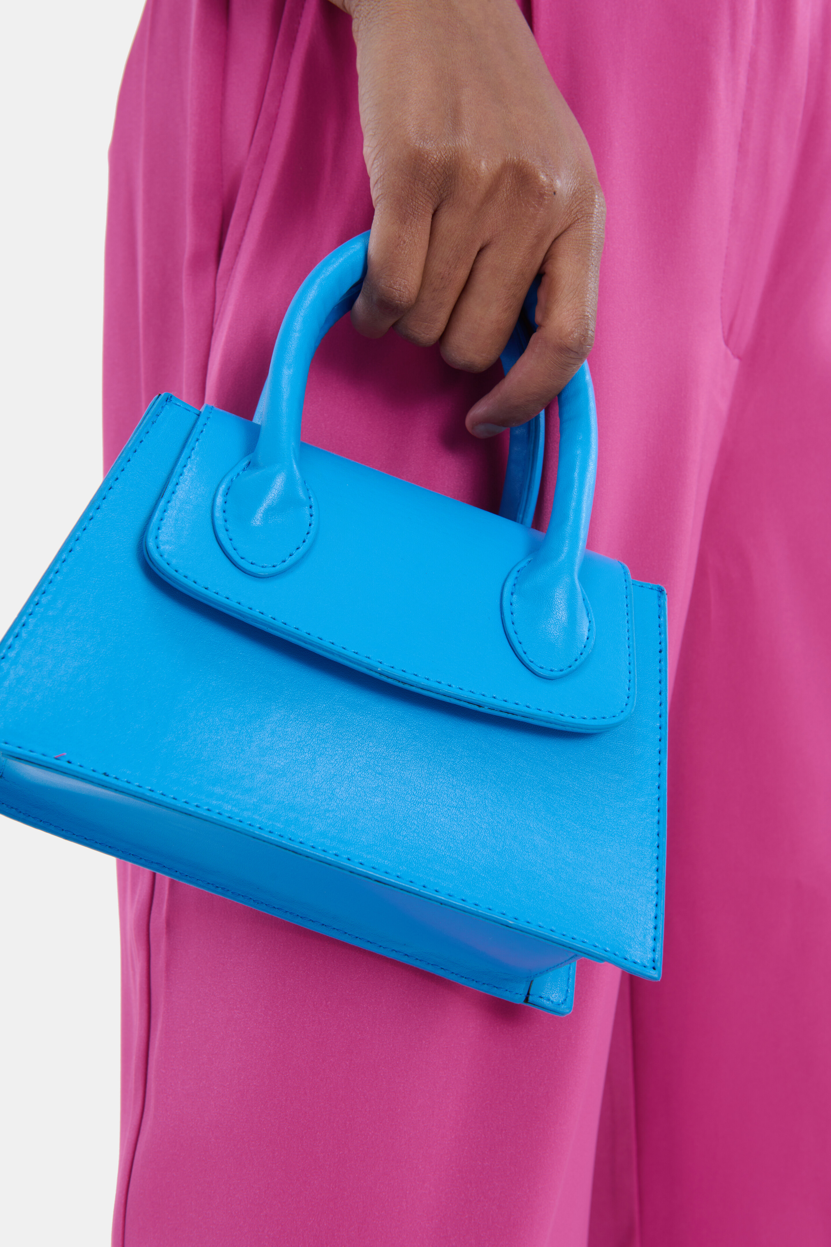 Small Handle Tas Blauw ACCESSOIRES SHOEBY