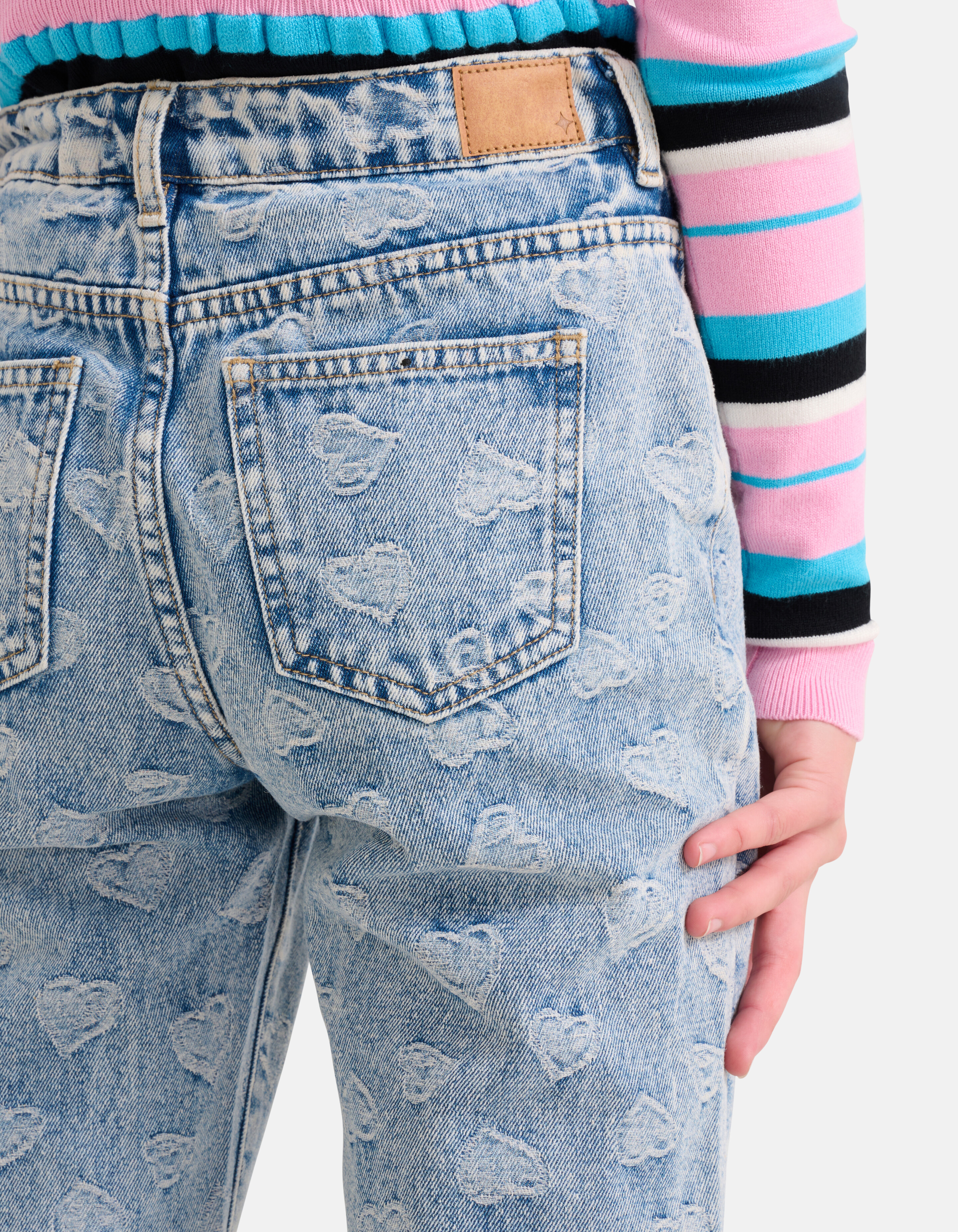Jacquard Tapered Jeans Bleached SHOEBY GIRLS