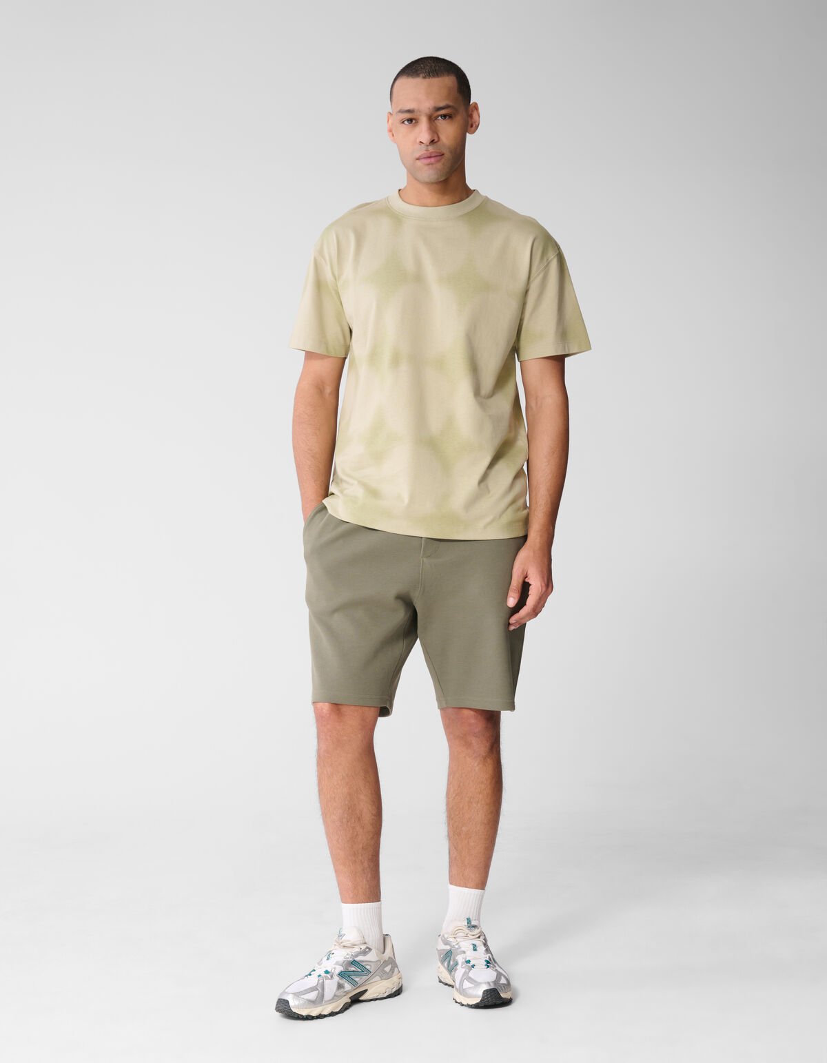 All Over Spark Artwork T-shirt Lichtgroen SHOEBY MEN