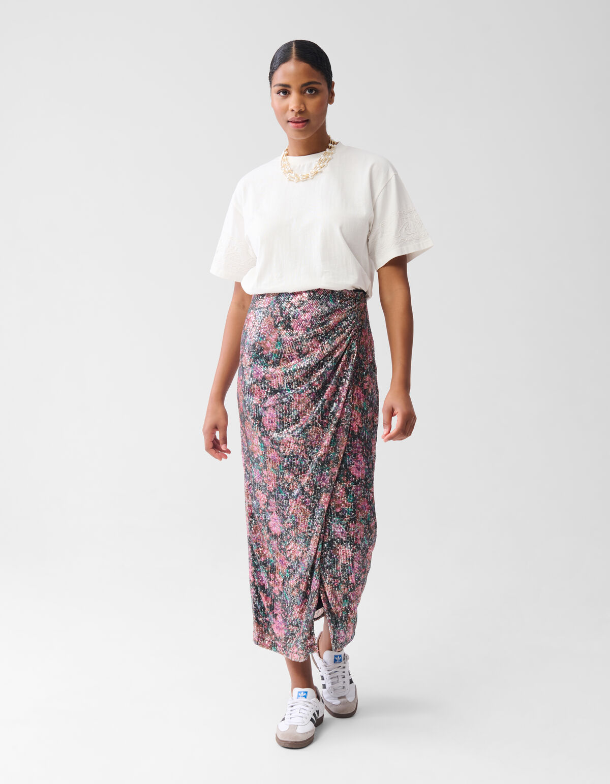 Cord Embroidery T-shirt Gebroken Wit By Fred SHOEBY WOMEN