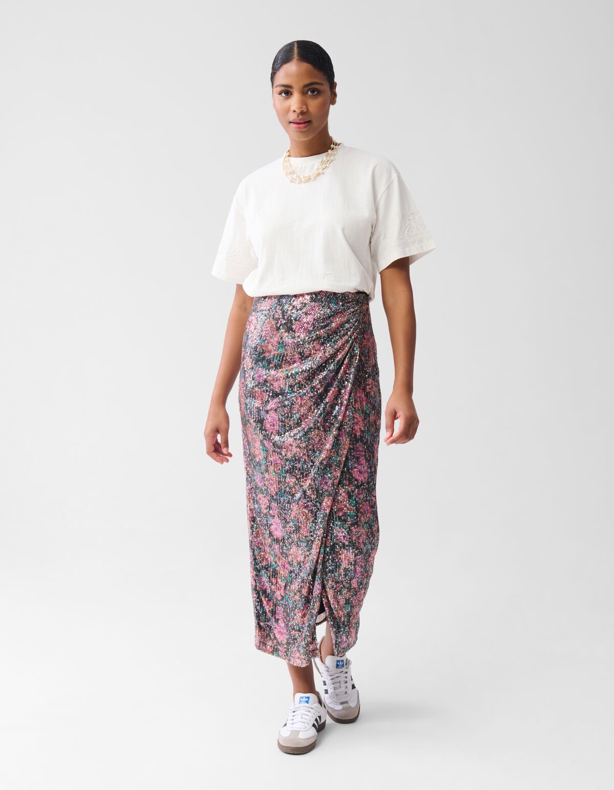 Cord Embroidery T-shirt Gebroken Wit By Fred SHOEBY WOMEN
