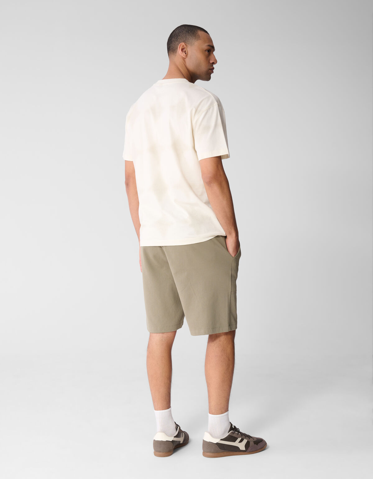 All Over Spark Artwork T-shirt Gebroken Wit SHOEBY MEN