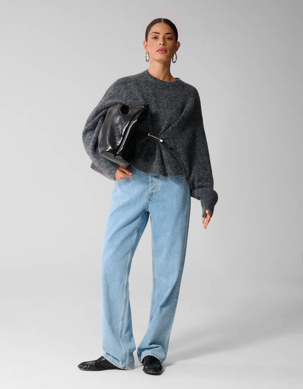 Gebreide Trui Donkergrijs By Anna SHOEBY WOMEN