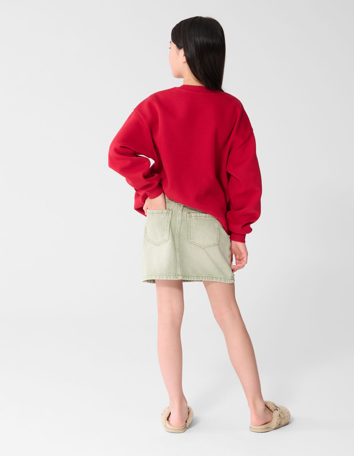 Rhinestone Denim Rok Groen SHOEBY GIRLS