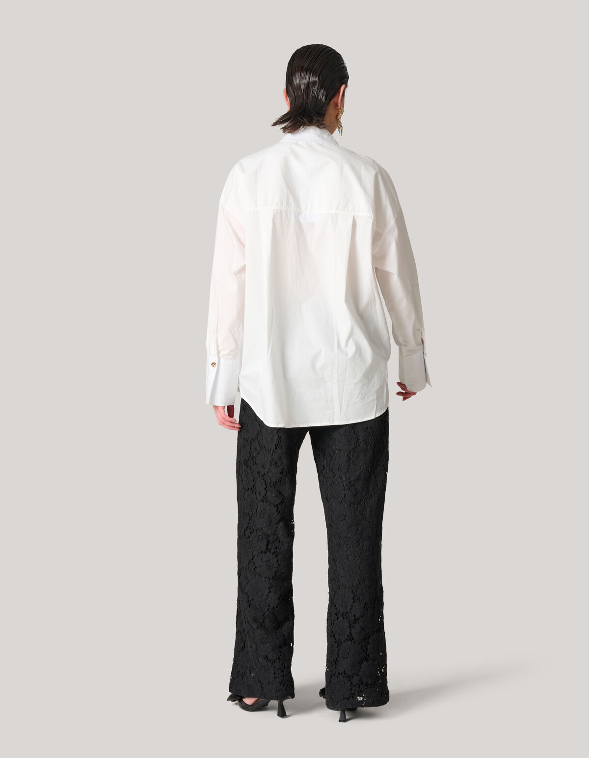 Poplin Blouse Wit SHOEBY WOMEN