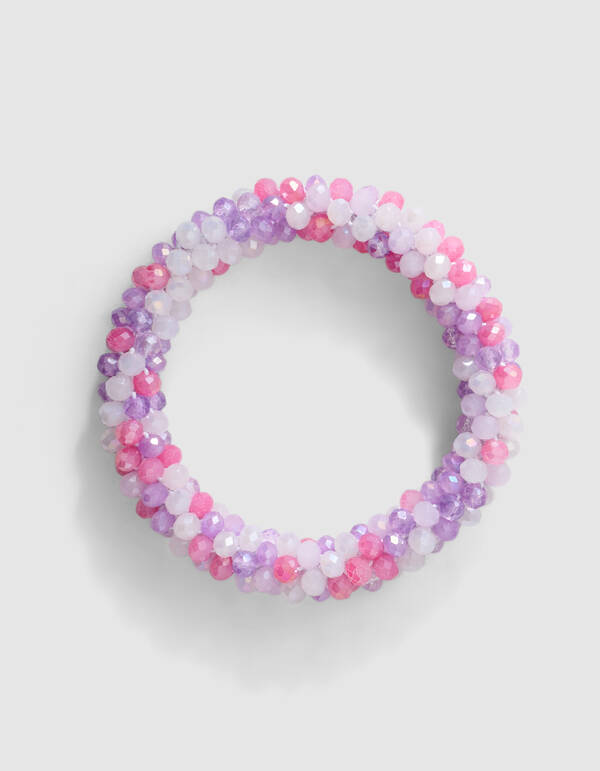 Beaded Haarelastiek Roze SHOEBY ACCESSOIRES