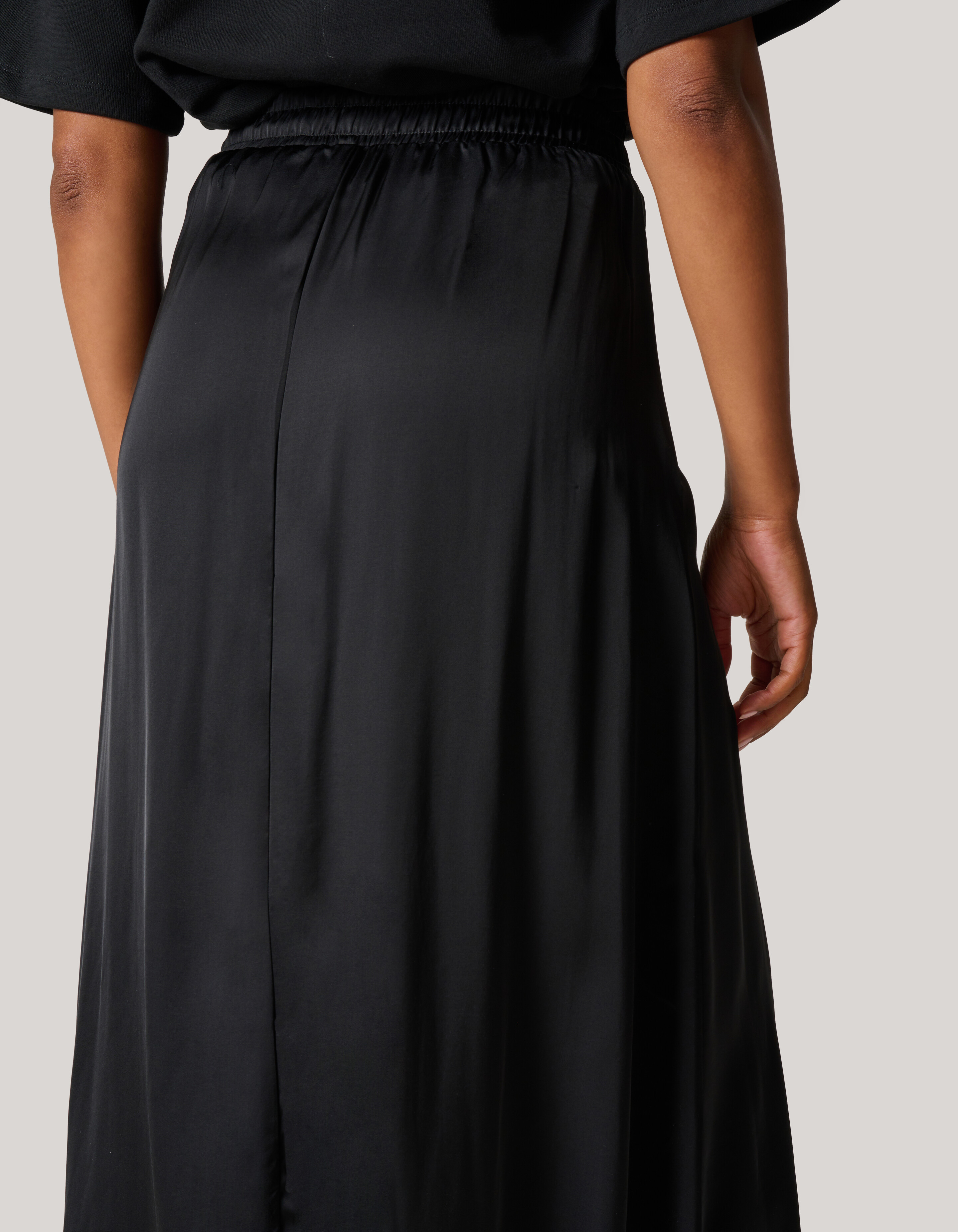 Satijnen Maxi Rok Zwart SHOEBY WOMEN