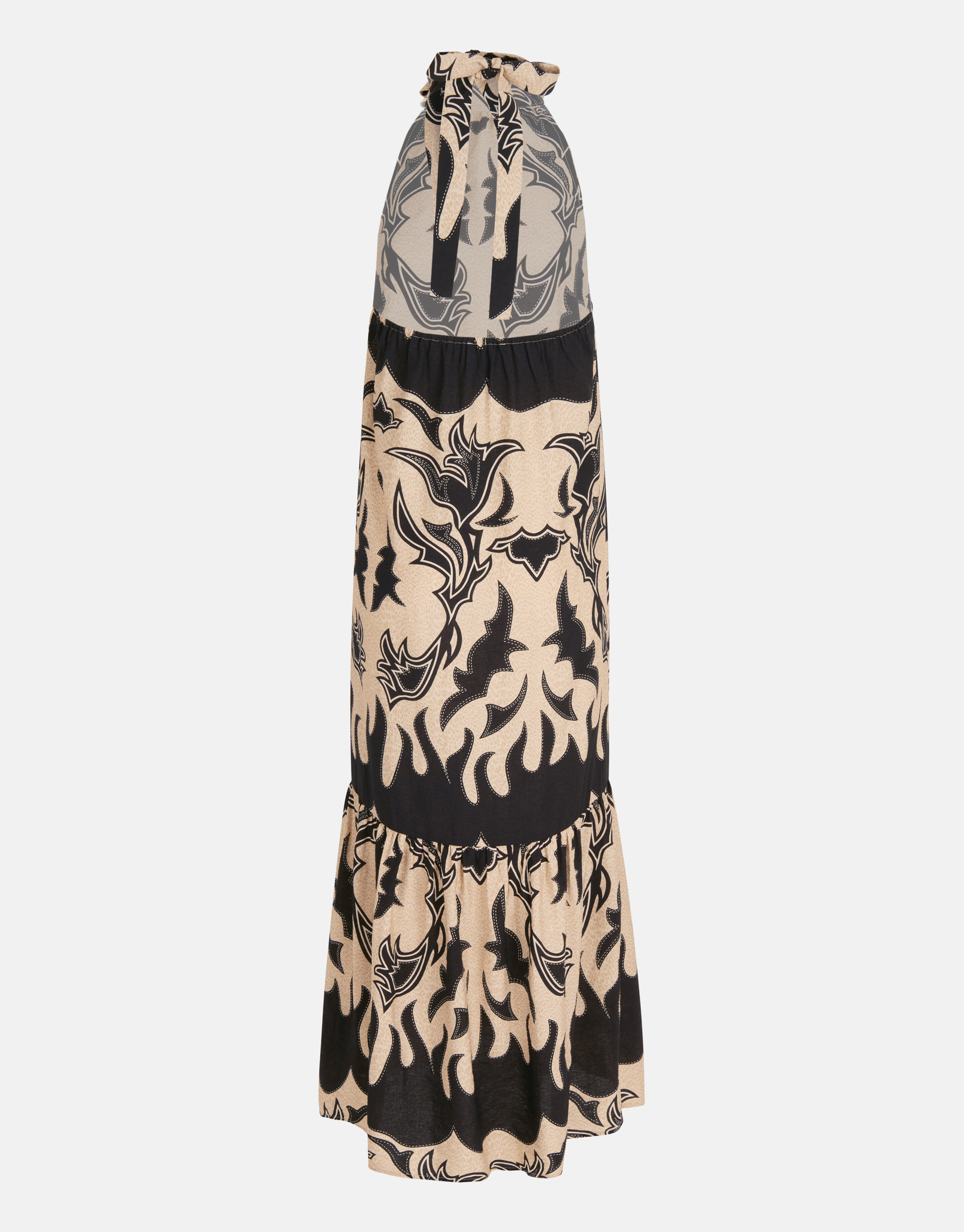 Artwork Halter Jurk Zwart/Beige SHOEBY WOMEN