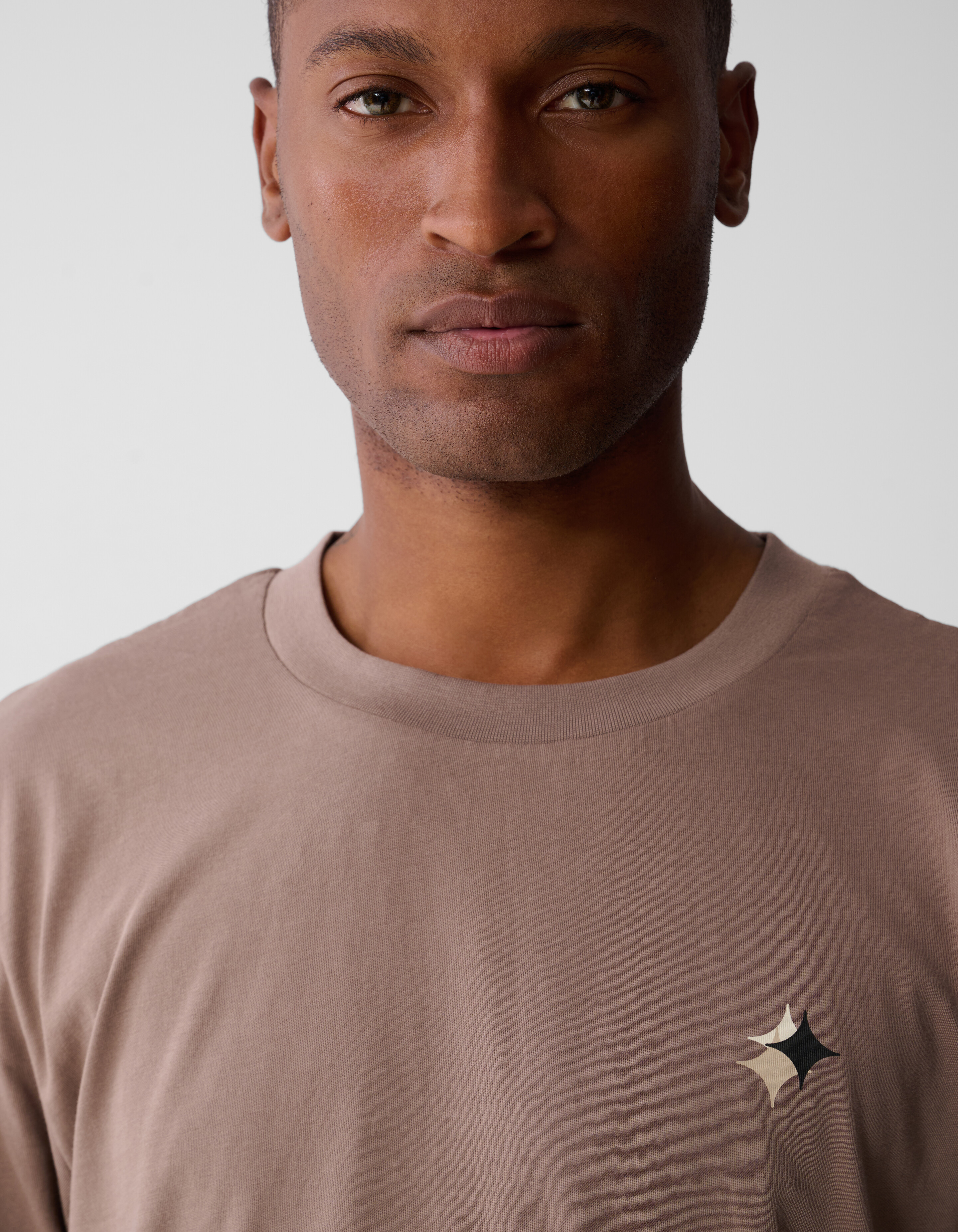 Triple Sparkle Artwork T-shirt Lichtbruin SHOEBY MEN