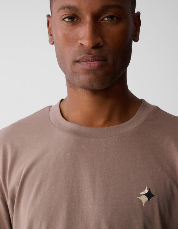 Triple Sparkle Artwork T-shirt Lichtbruin SHOEBY MEN