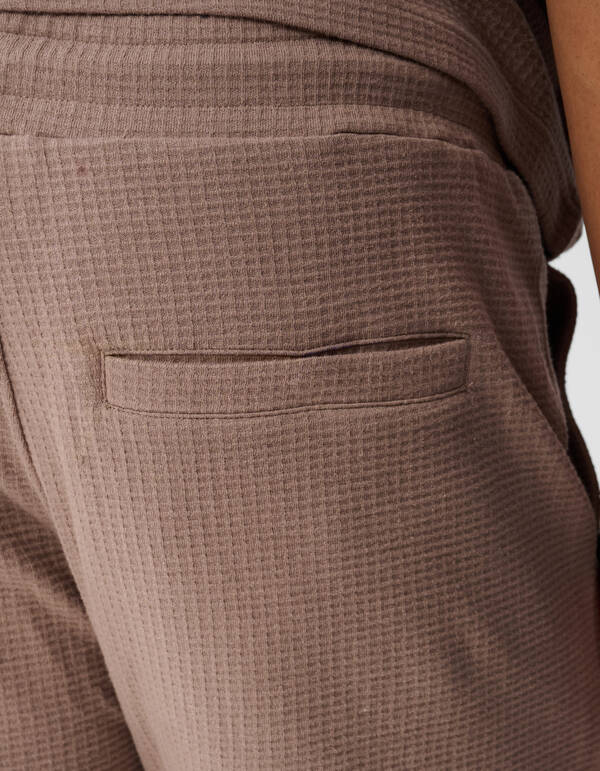 Waffle Structuur Short Lichtbruin SHOEBY MEN